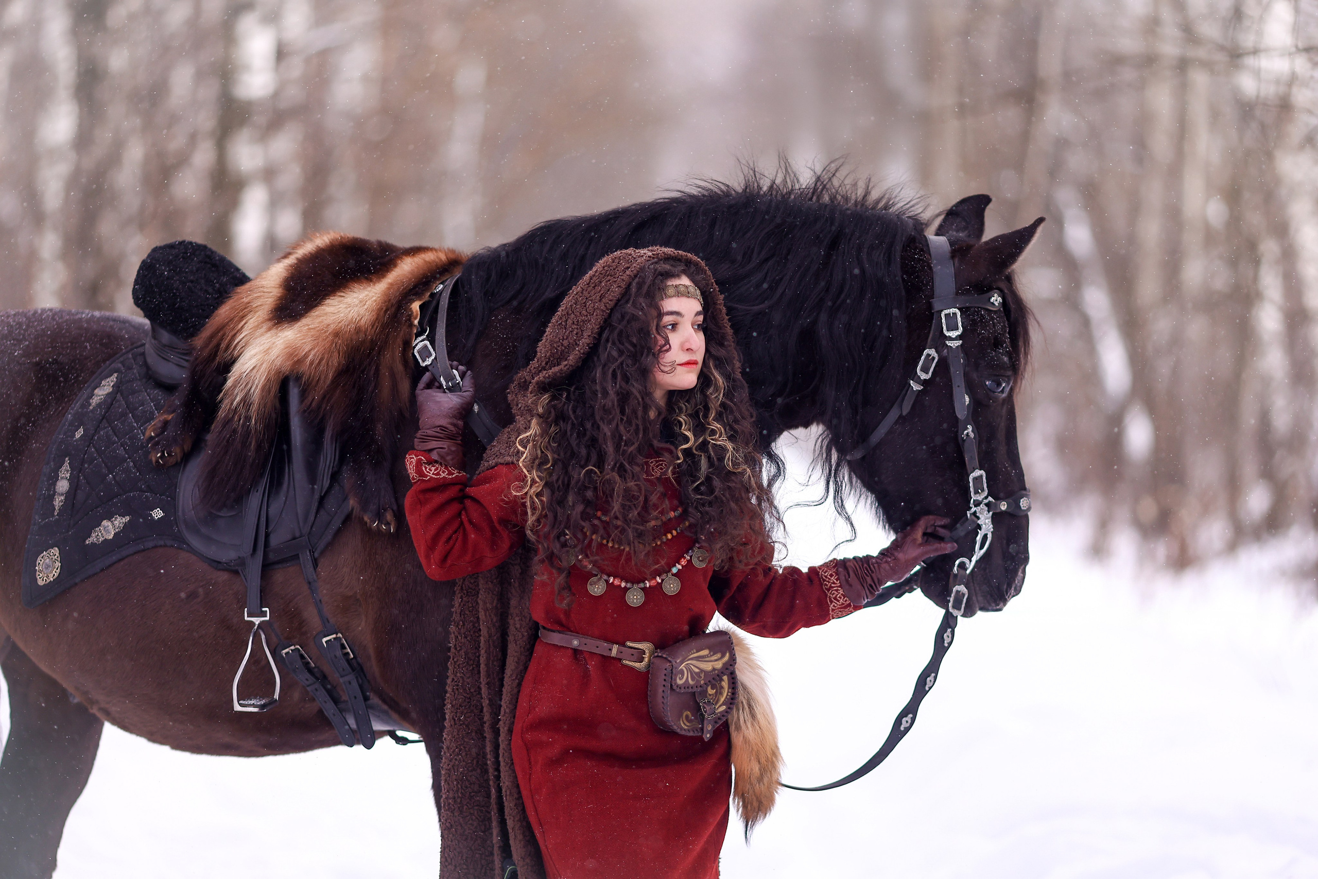 Фотосессия с лошадью в стиле викингов. Фотосессии с лошадьми