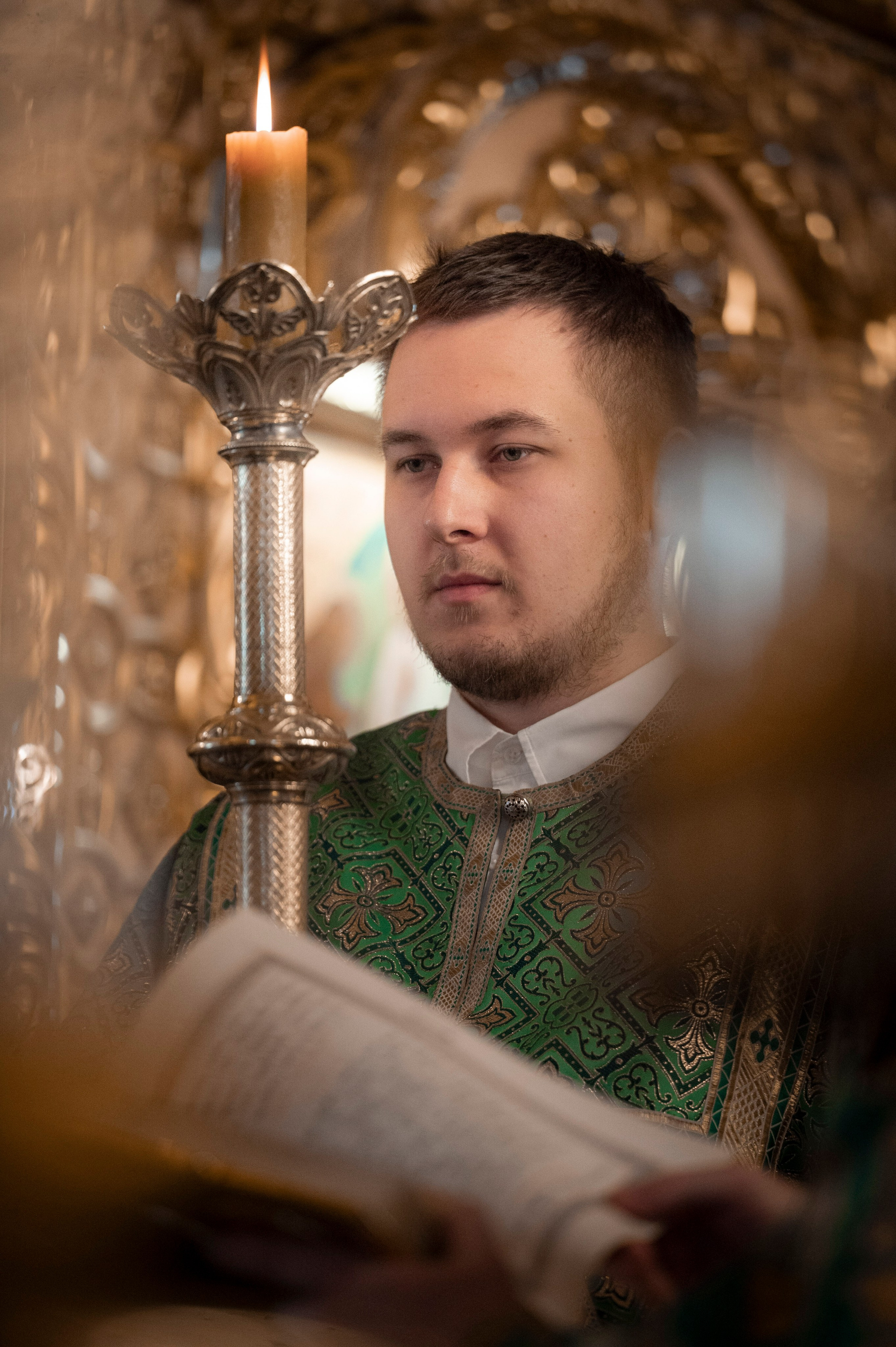 Богородский храм. Вход Господень в Иерусалим. Божественная литургия. Антон и Татьяна Денисенко — В храме