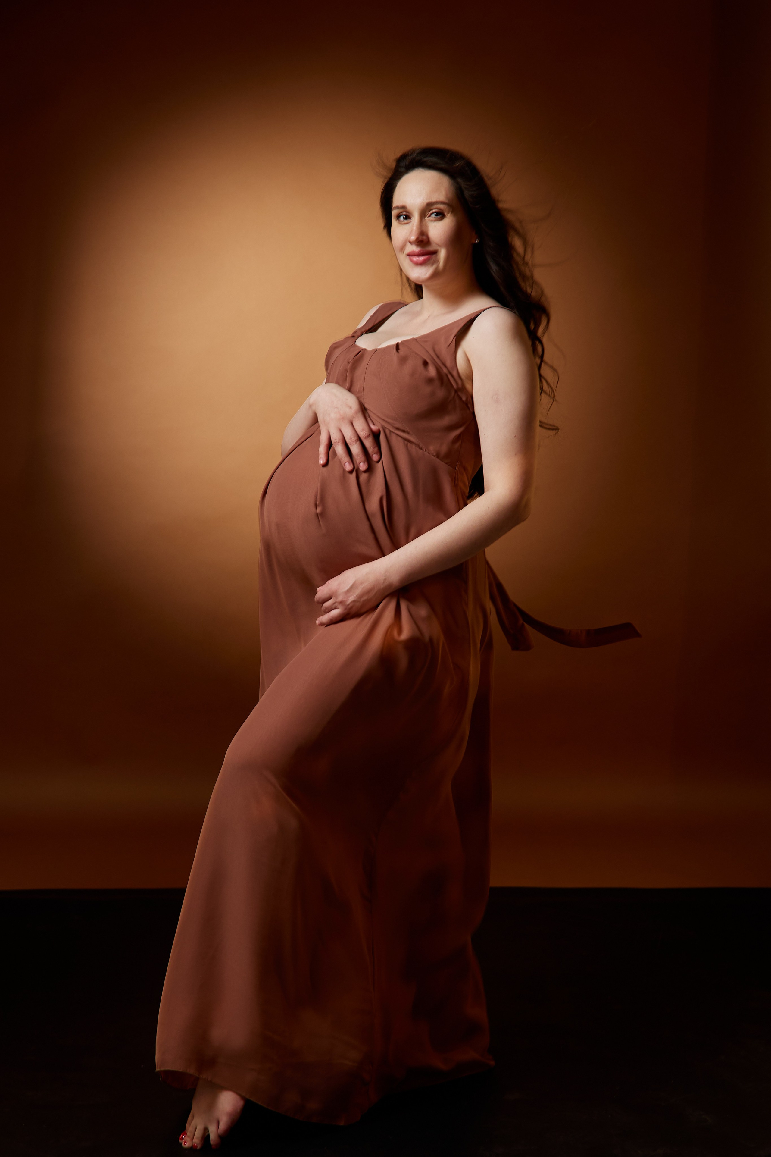 Первые кадры в день съёмки беременной Насти