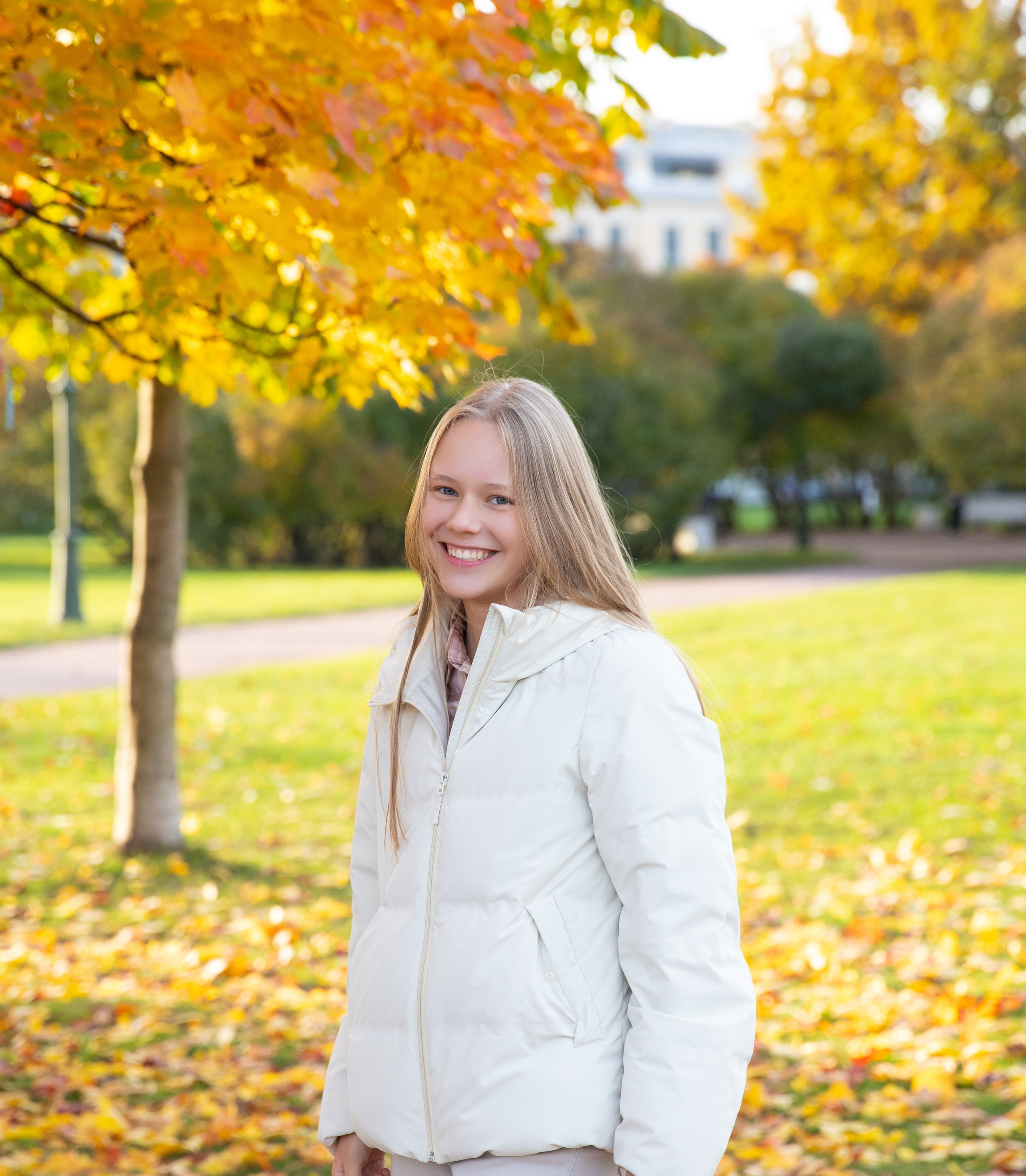 съемка школьников осенью для выпускного альбома