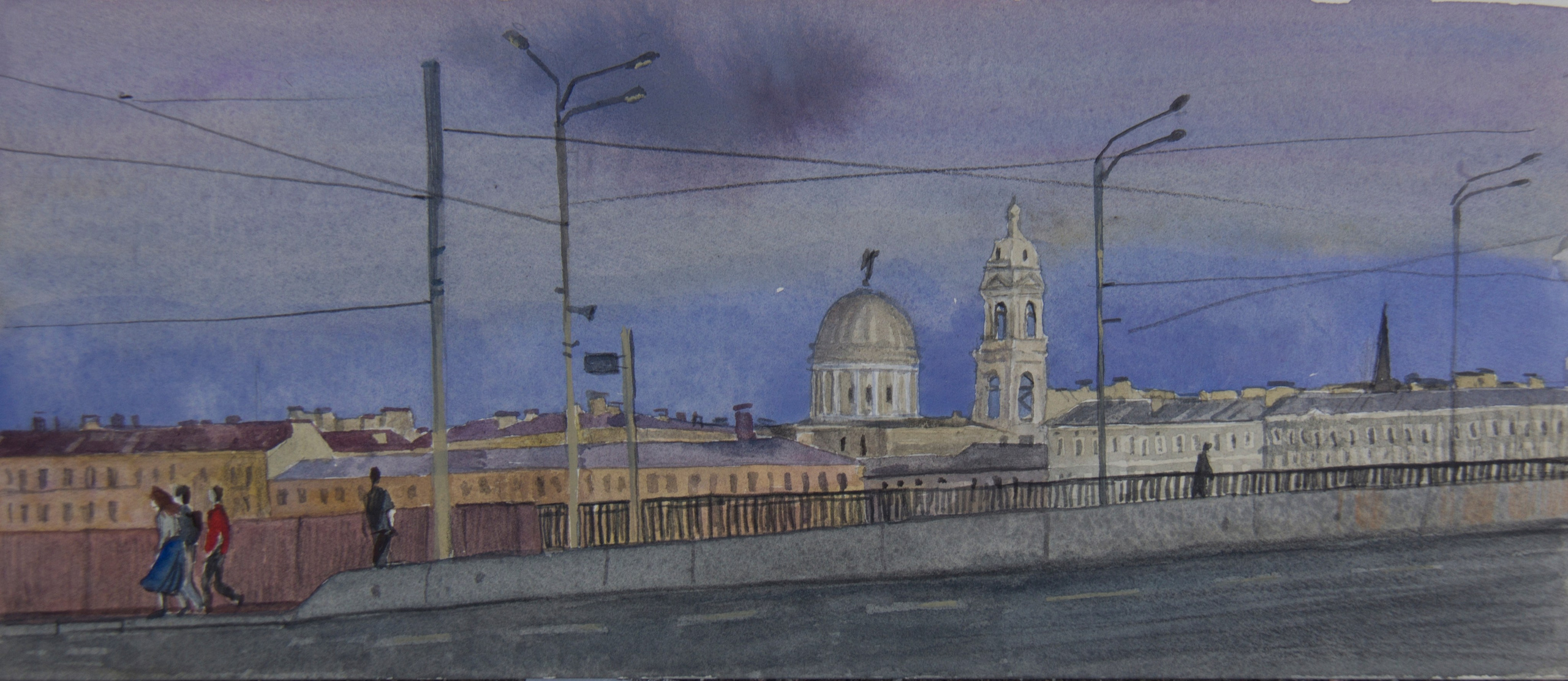 Город, графика. Ольга Васильева художник в Санкт-Петербурге