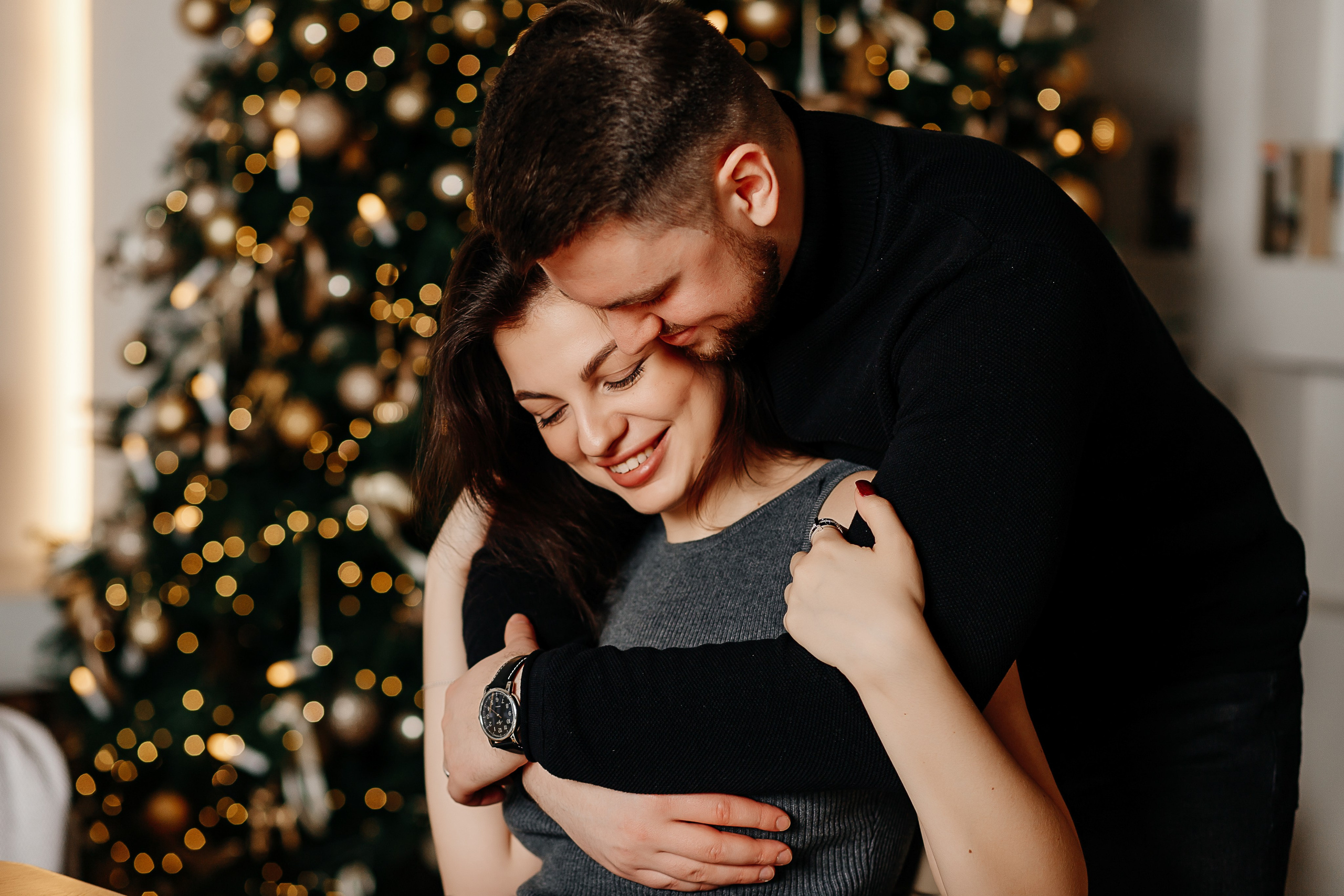 Новогодняя фотосессия для влюбленных в Московской фотостудии. Фотограф в Подольске — Мария Бучнева