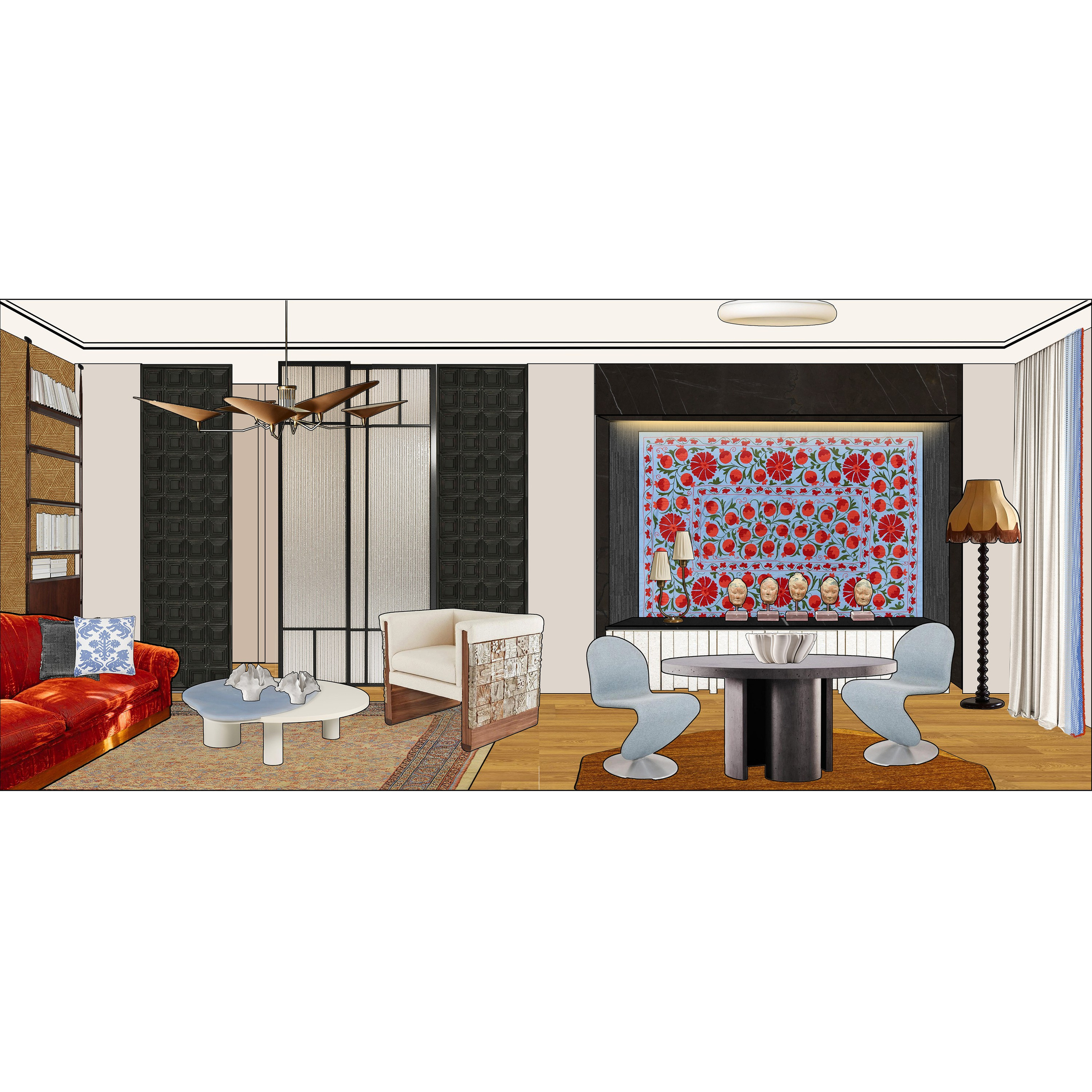 Various projects for decorating individual rooms. SHAIMERDINOVA INTERIORS