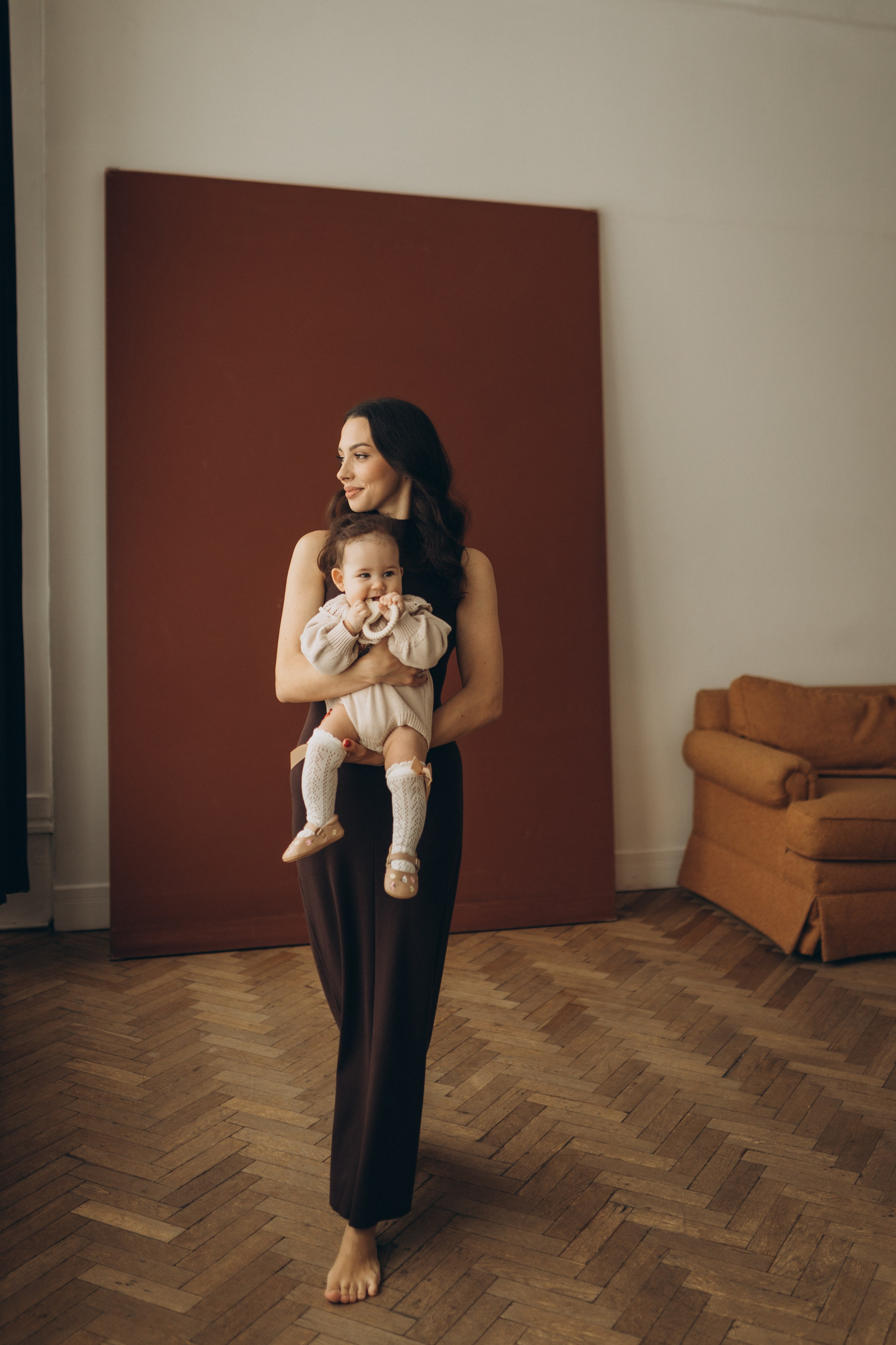 Арина с мамой и папой. Семейный фотограф Мария Маркова Москва и Одинцово