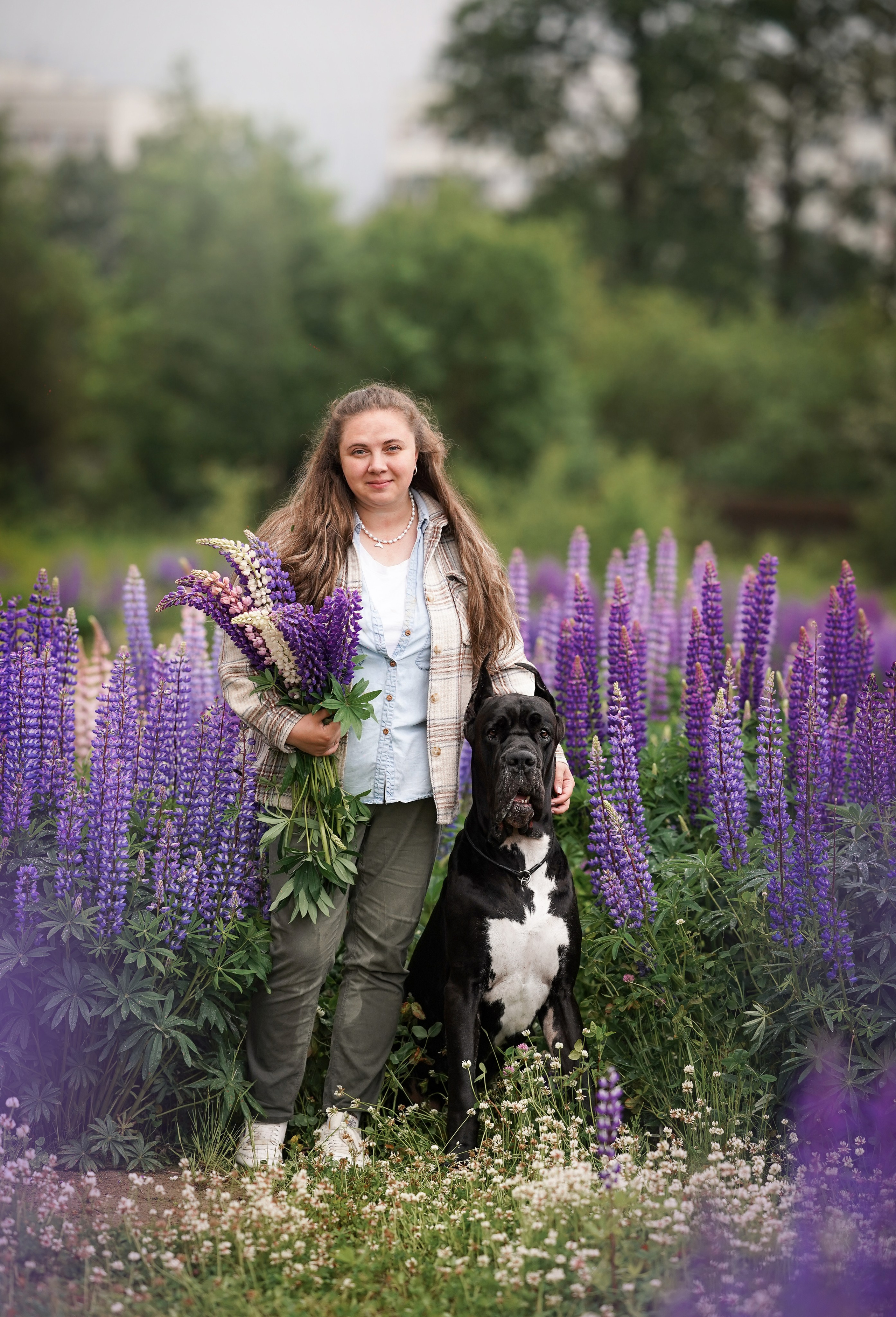 Вика и Трофей люпины. Фотограф-анималист в Санкт-Петербурге Яна Мартынова