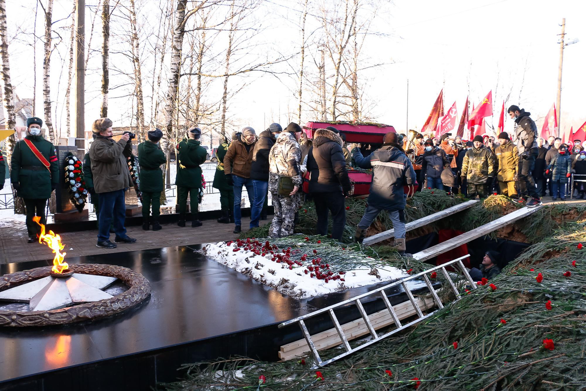 Захоронение останков защитников Москвы. Мария Ткаченко. Документальная фотография