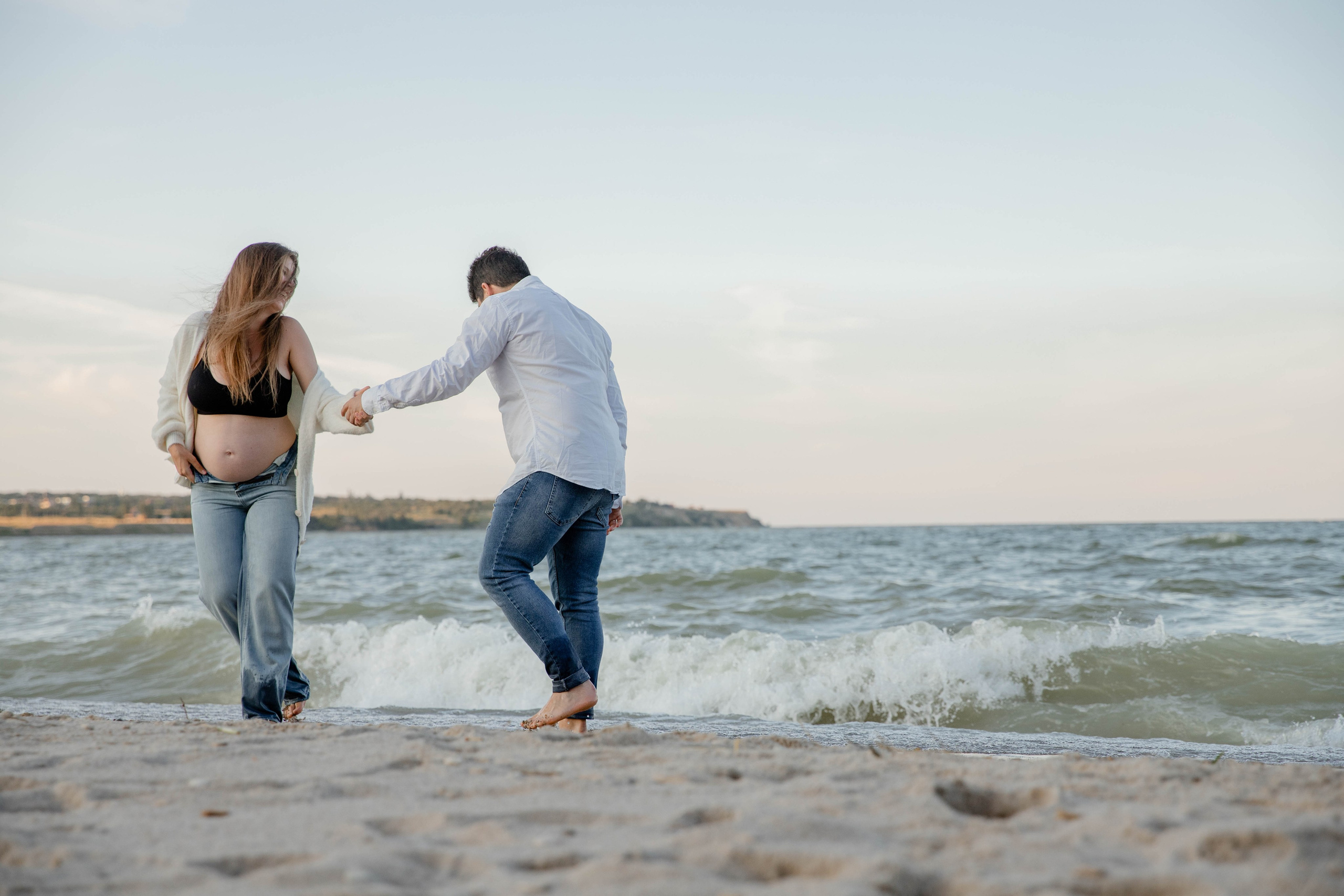 Фотосессия беременности на море. Свадебный фотограф Бакрымова Валентина