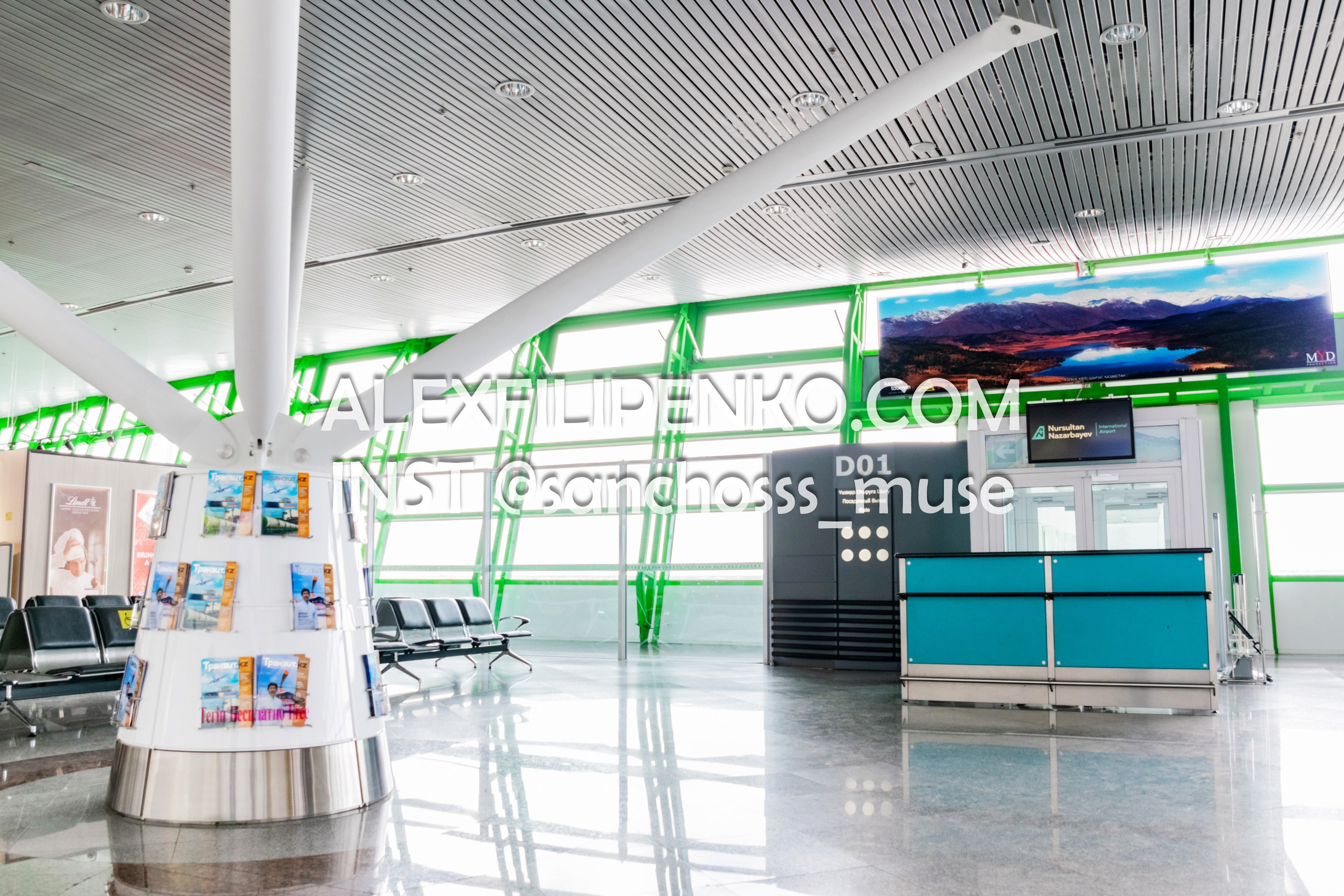 Фотосъемка для рекламного оператора MYD Production в Аэропорту Астаны. Фотограф интерьера недвижимости и архитектуры в Астане