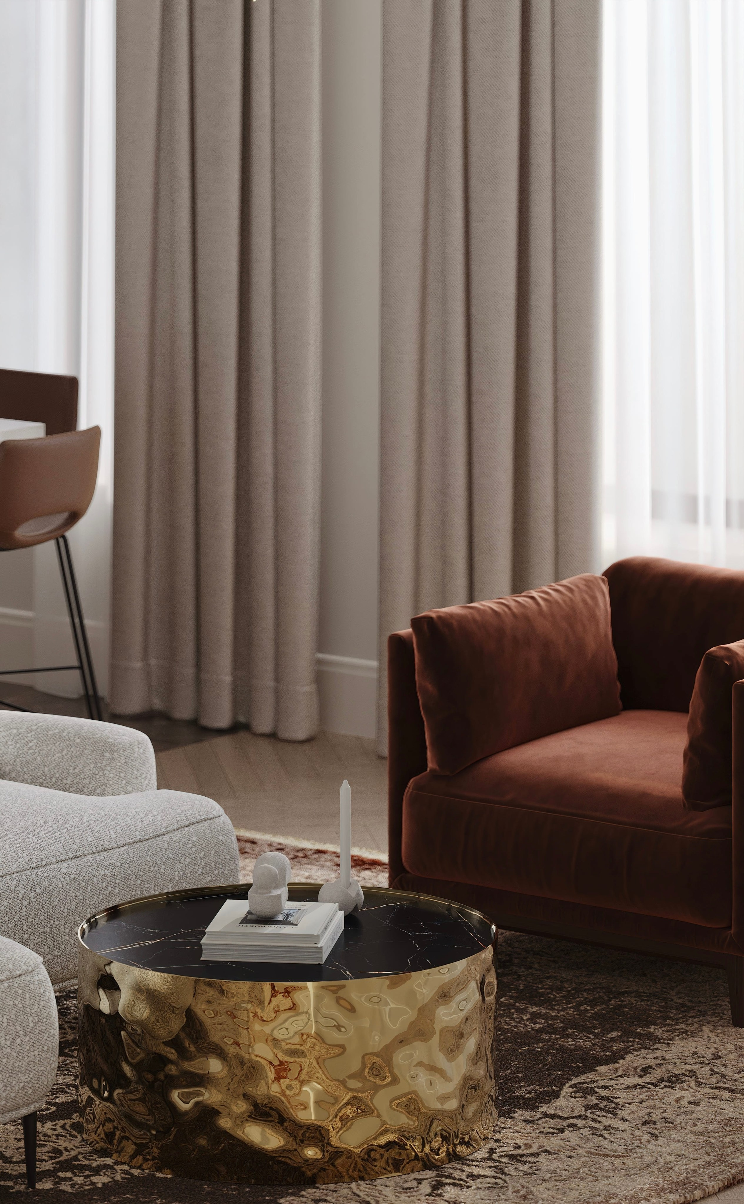 Нагатино Айленд 85 м². 3D Визуализация интерьера