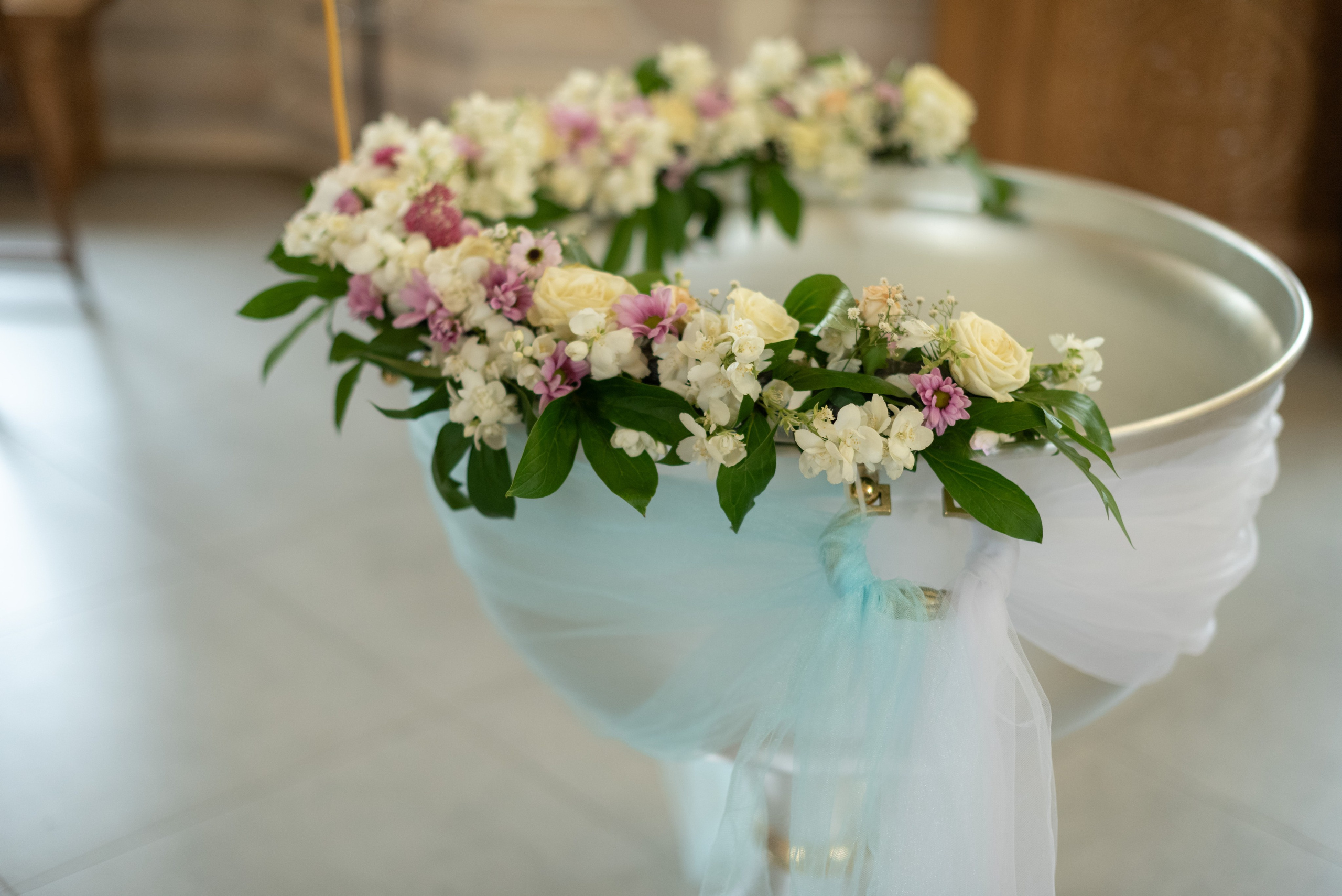 Украшение купели. Фотограф Крещения и Венчания. Минск и другие города. Почтенная Наташа