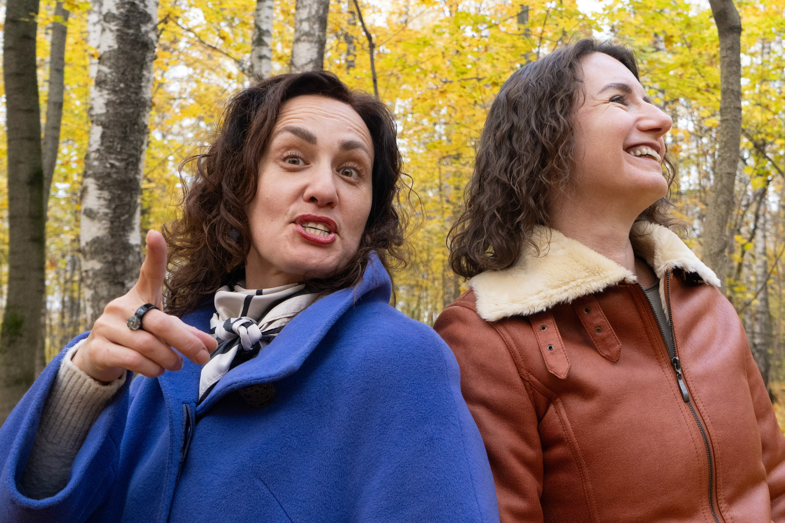 Due amiche, autumn, fall, foliage, photoshooting al parco