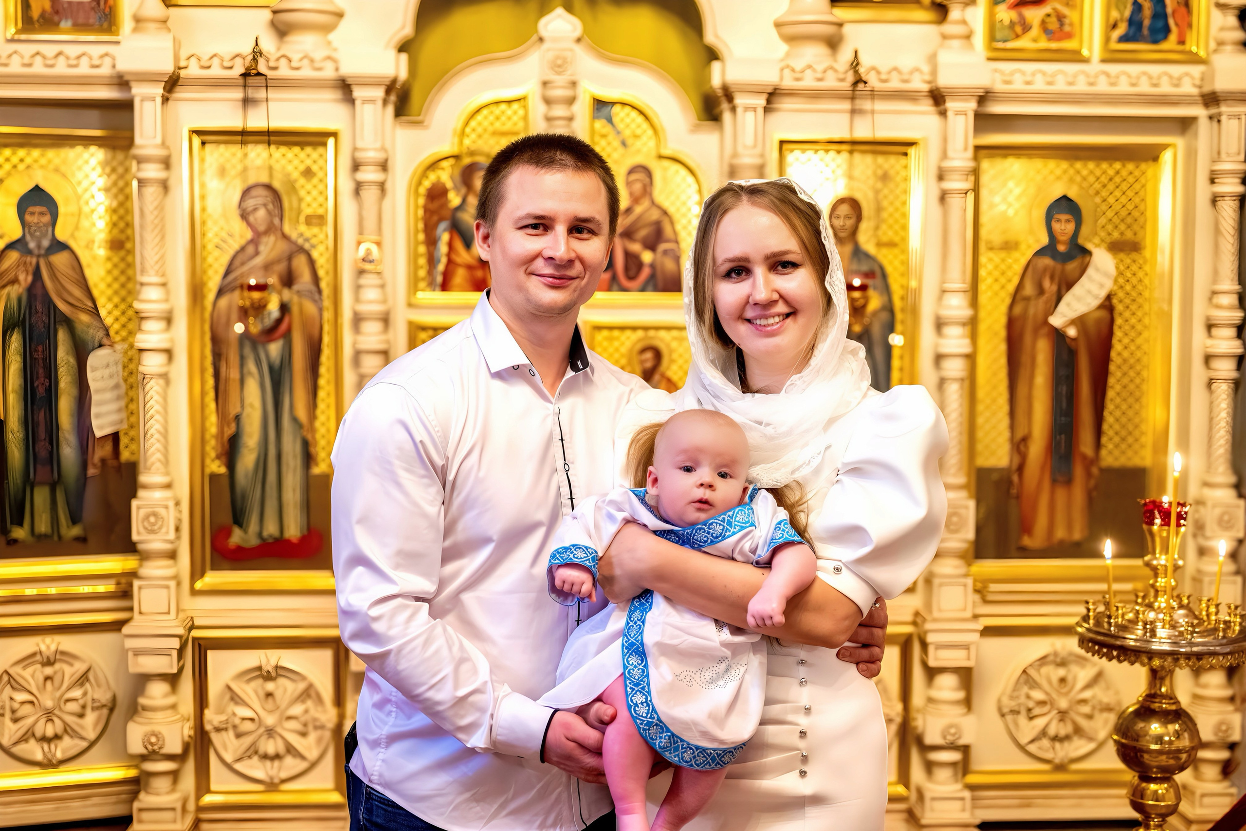 Крещение в церкви Петра и Февронии Муромских. Семейный и детский фотограф Москва