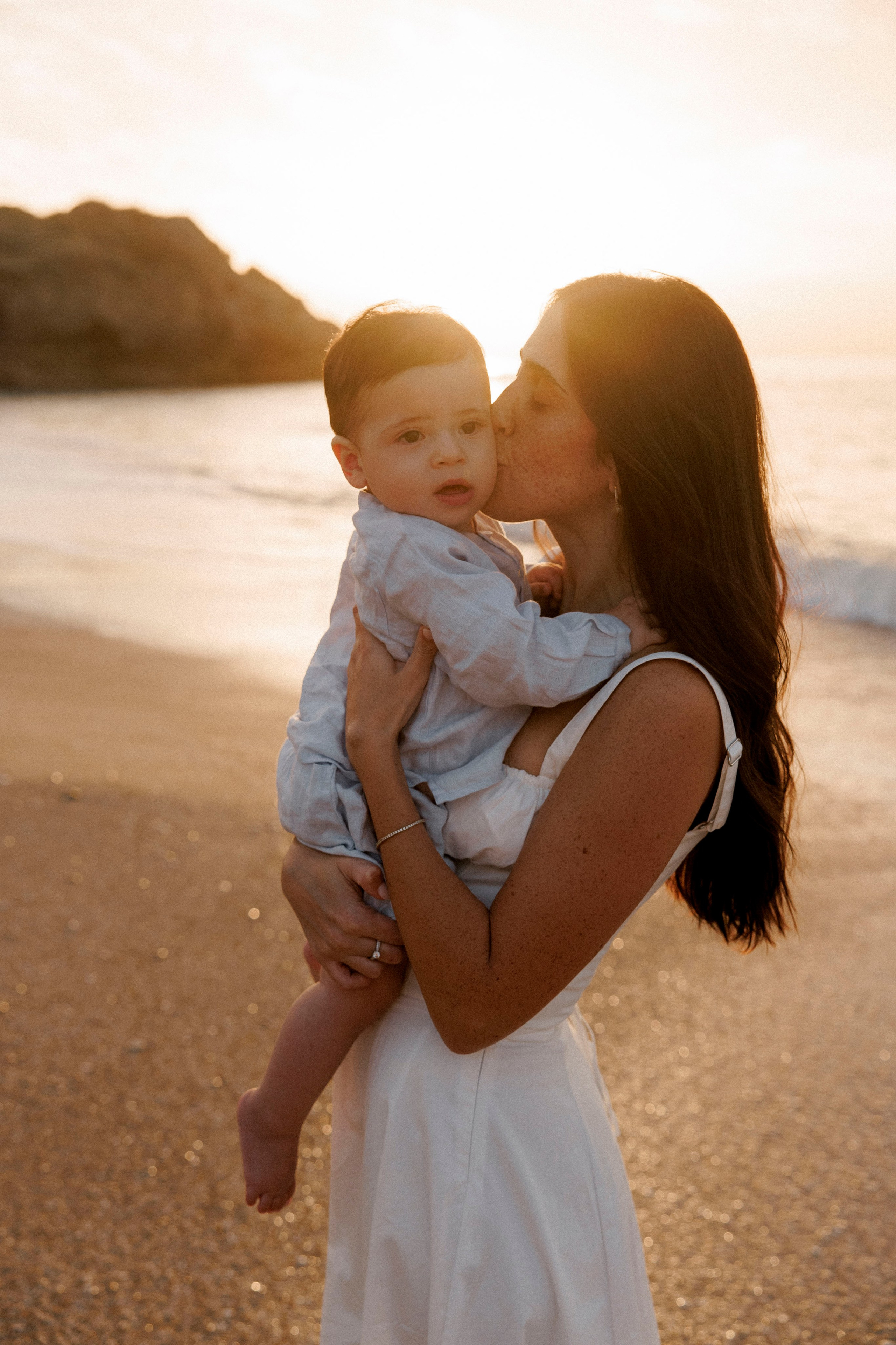 First year family photos near the sea. Главная