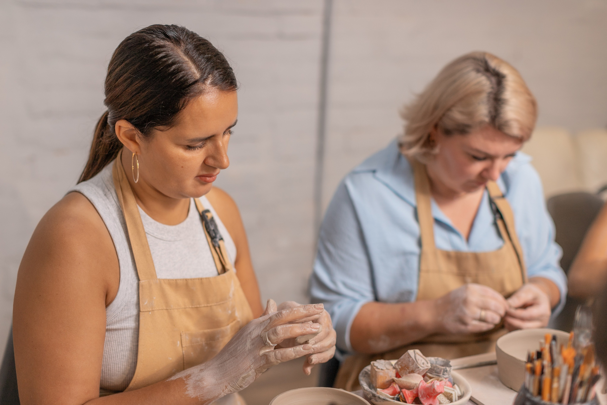 Гончарный МК Ирина и Юлия. Семейный и детский newborn фотограф в Ростове-на-Дону Наталья Лебедева