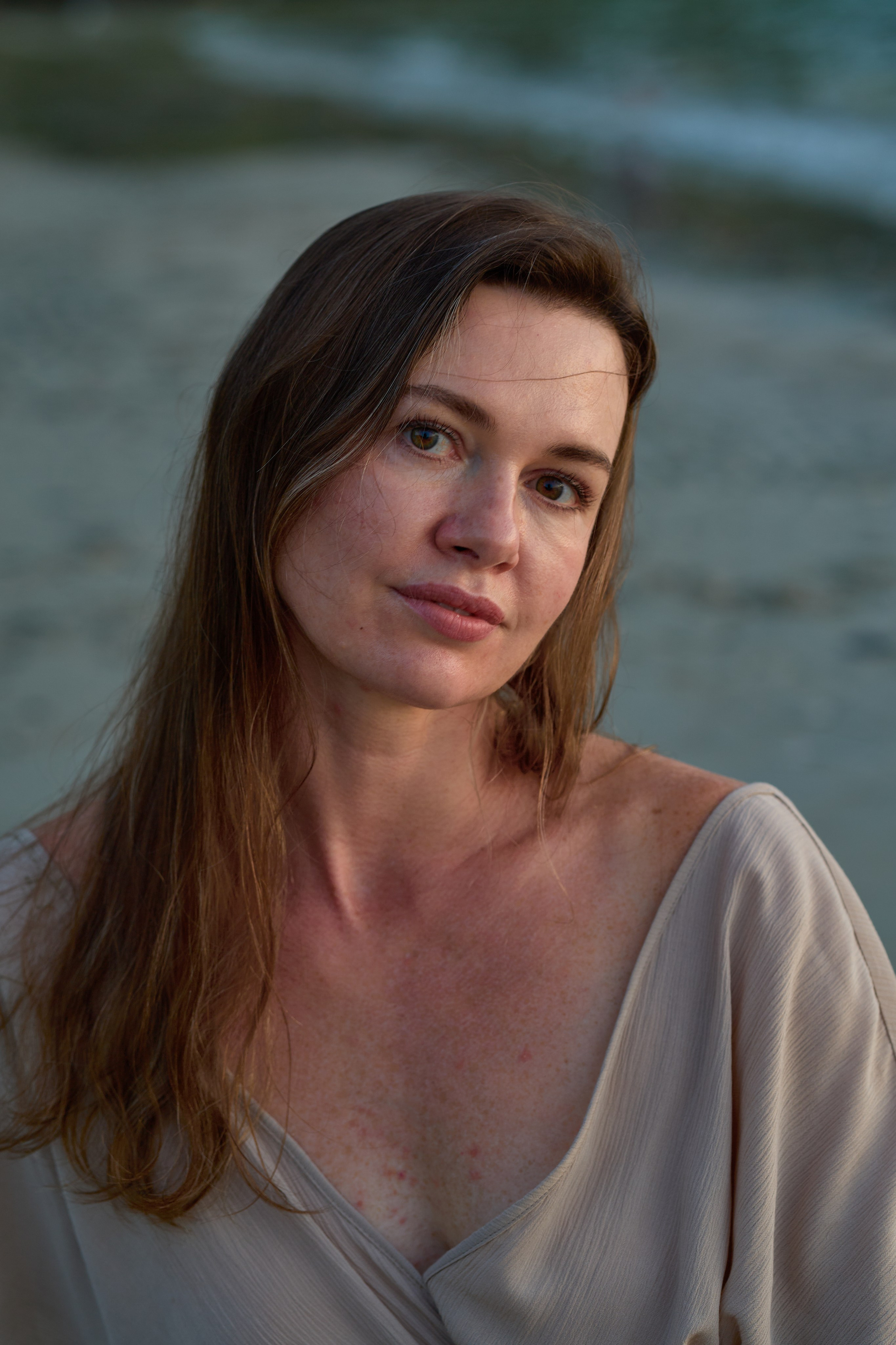 Съёмка мамы с дочкой на море