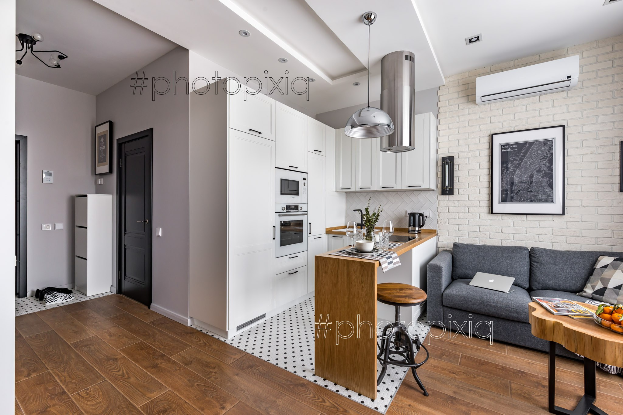 Интерьерная съёмка квартиры в стиле лофт. Интерьерная съёмка и виртуальные туры — Интерьерный фотограф Кузнецов Сергей (photopixiq)