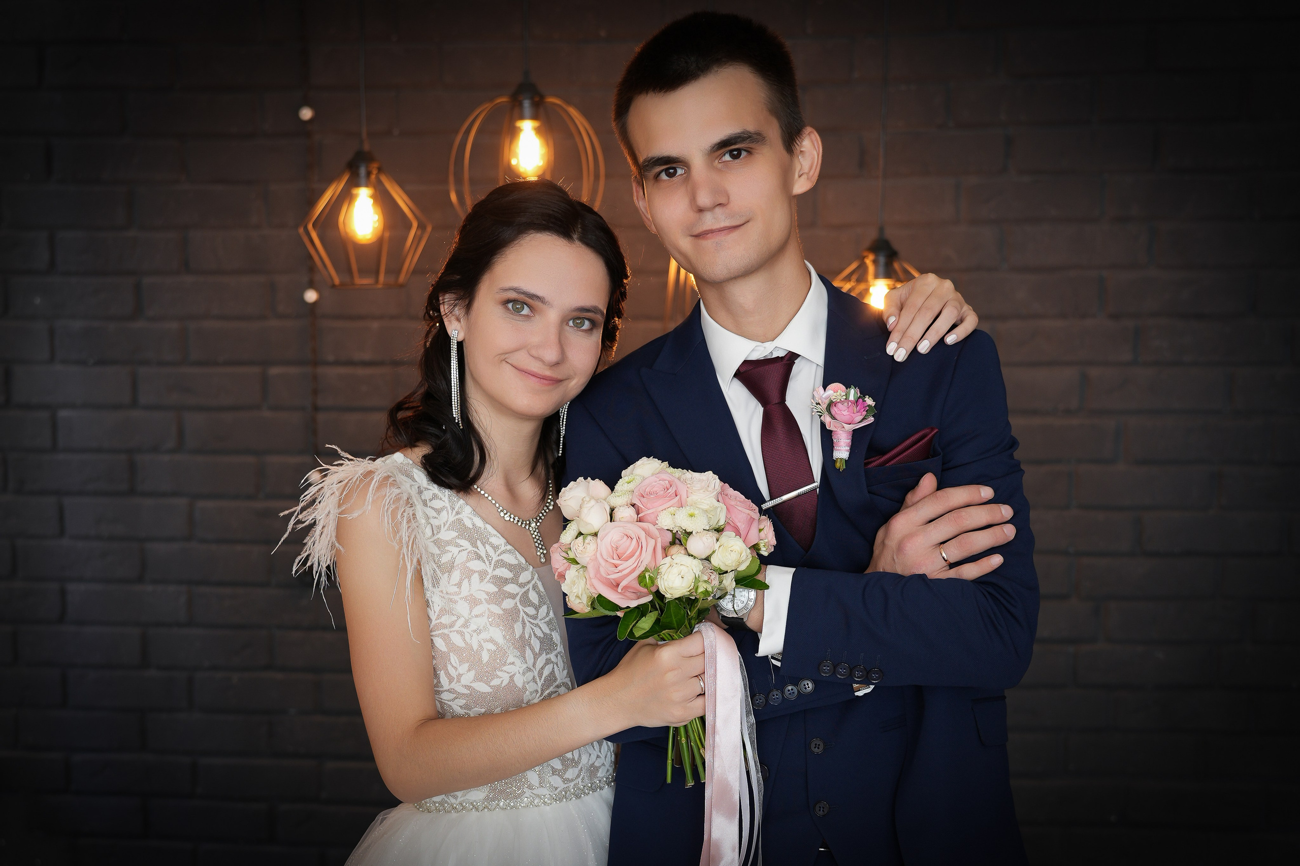 Свадебная фотосессия в интерьерной студии. Семейный фотограф Владимир Просвиркин. г. Самара