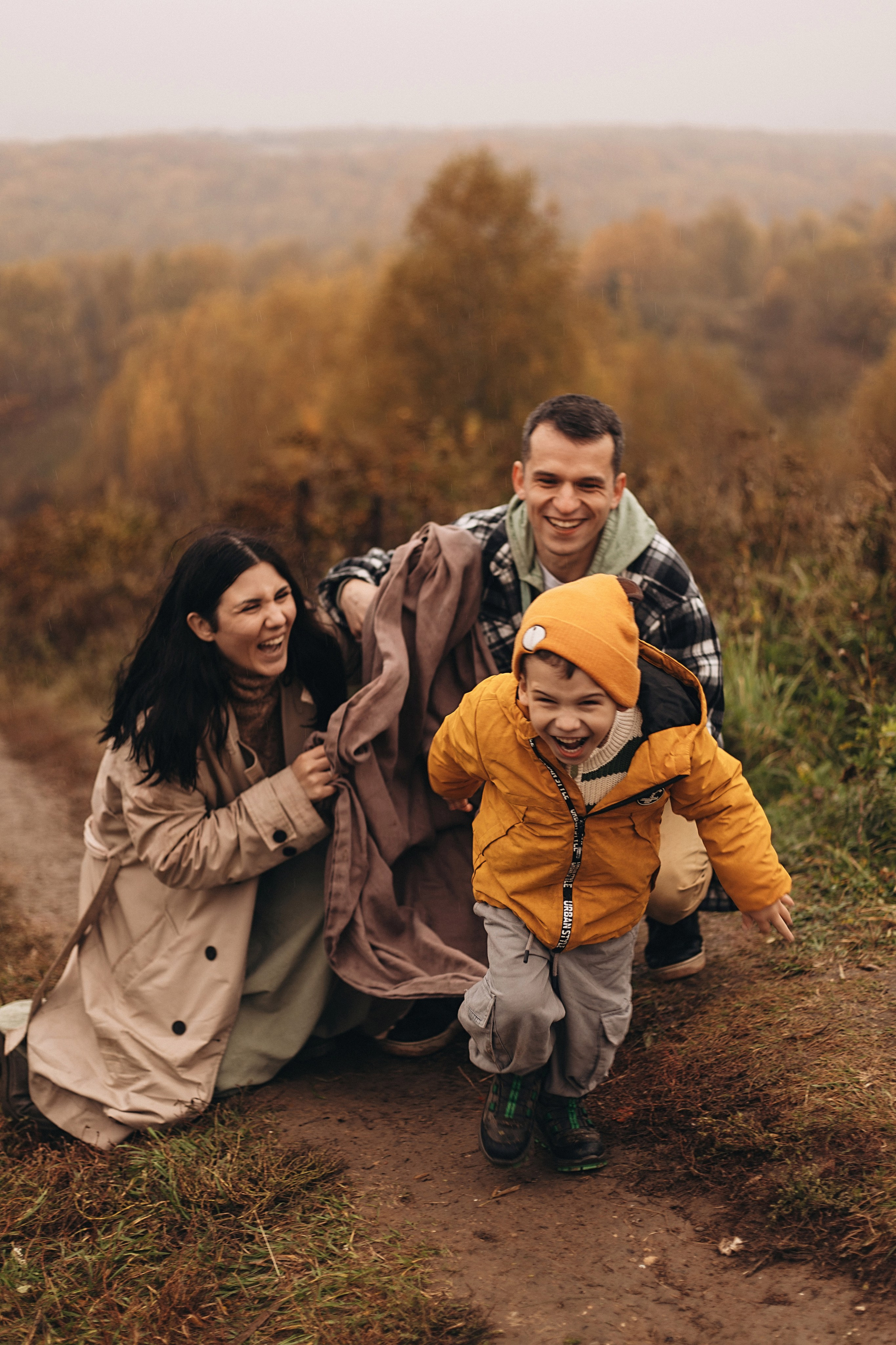 Осенняя фотосессия на Ореховых холмах. Семейный фотограф в Москве Марина Петра