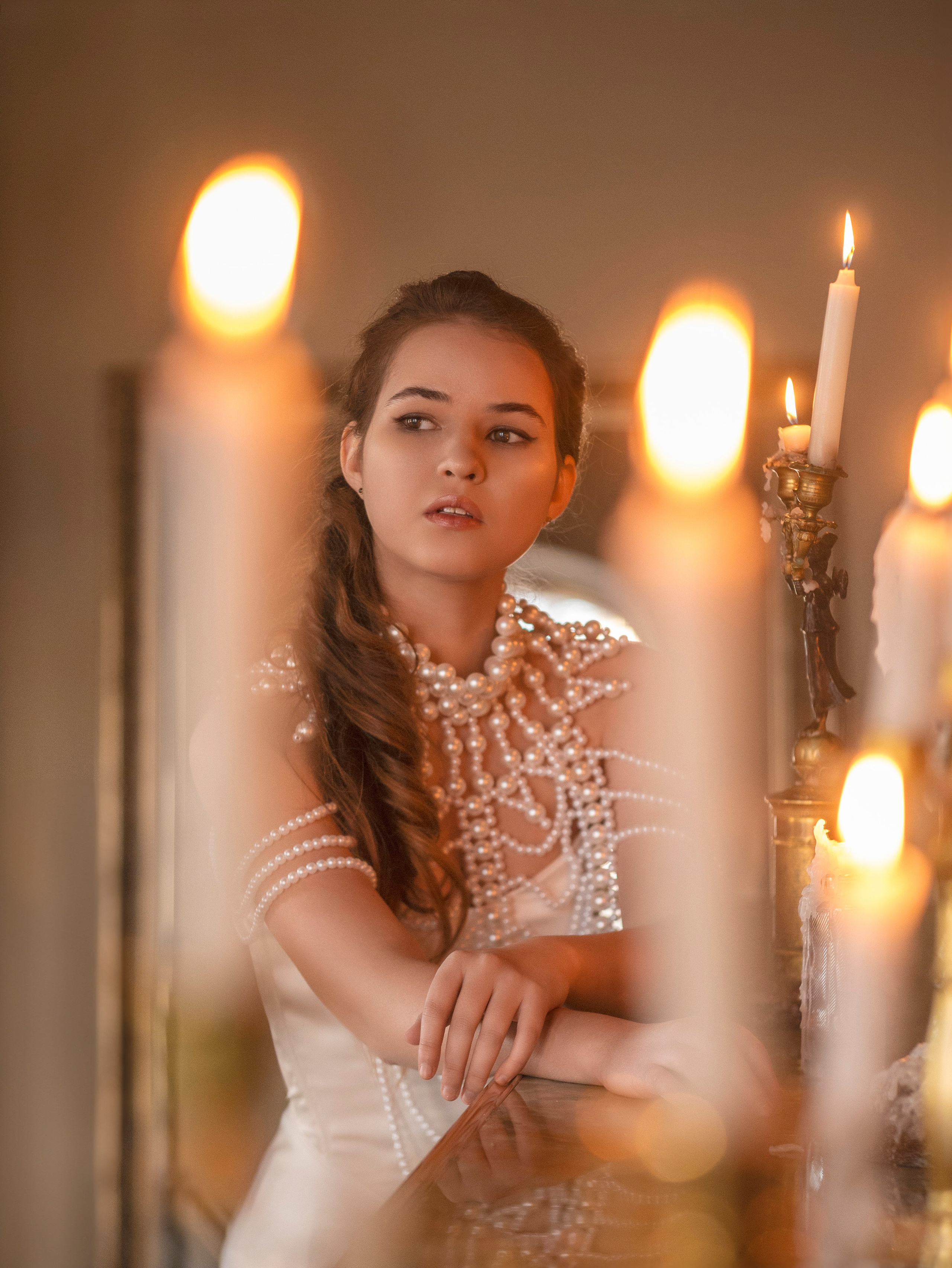 С свечами. Арт фотограф, женский фотограф Москва