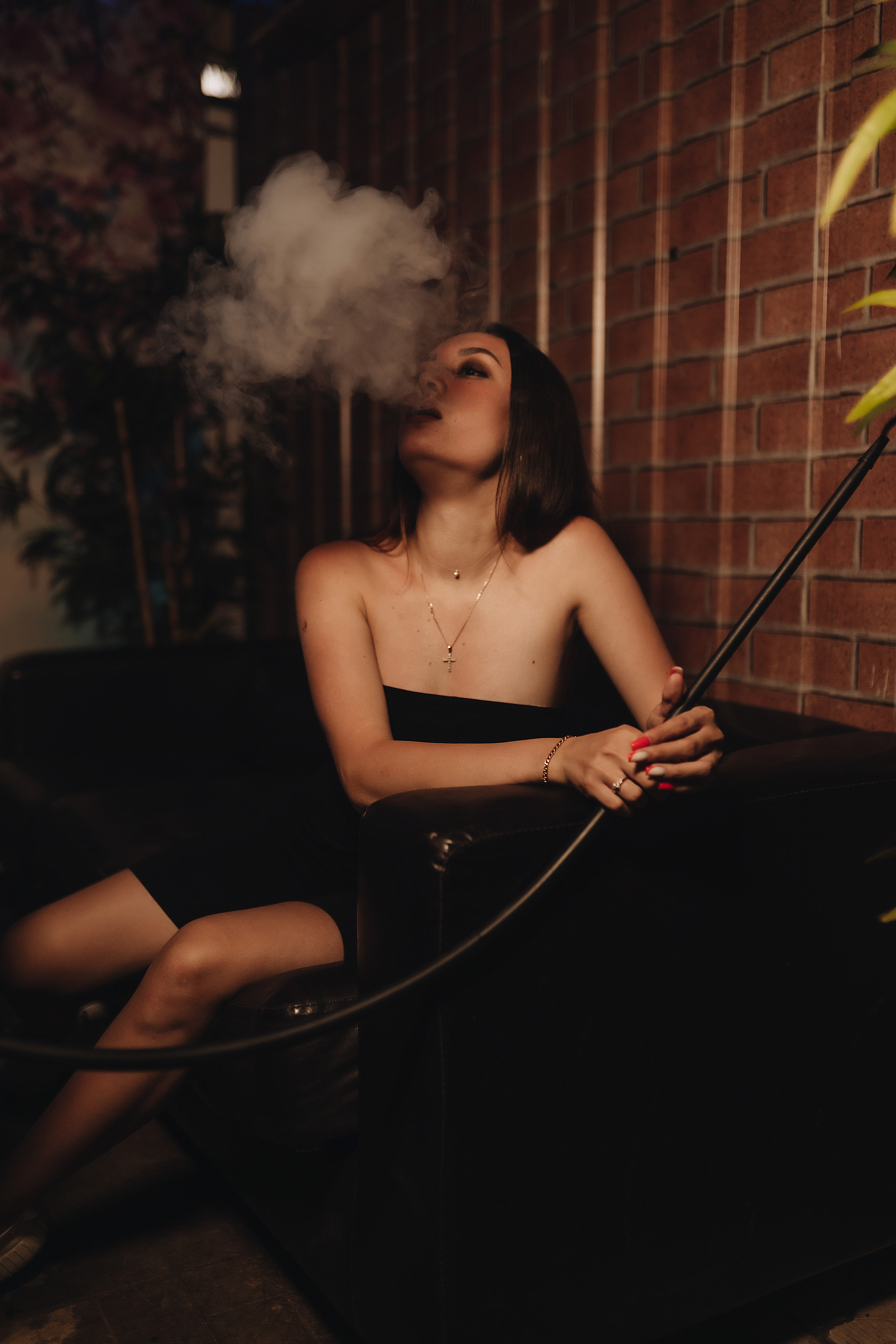 Ольга | Фотосессия с кальяном в летнем кафе. Фотограф Карина Шмулёва. Воронеж и область