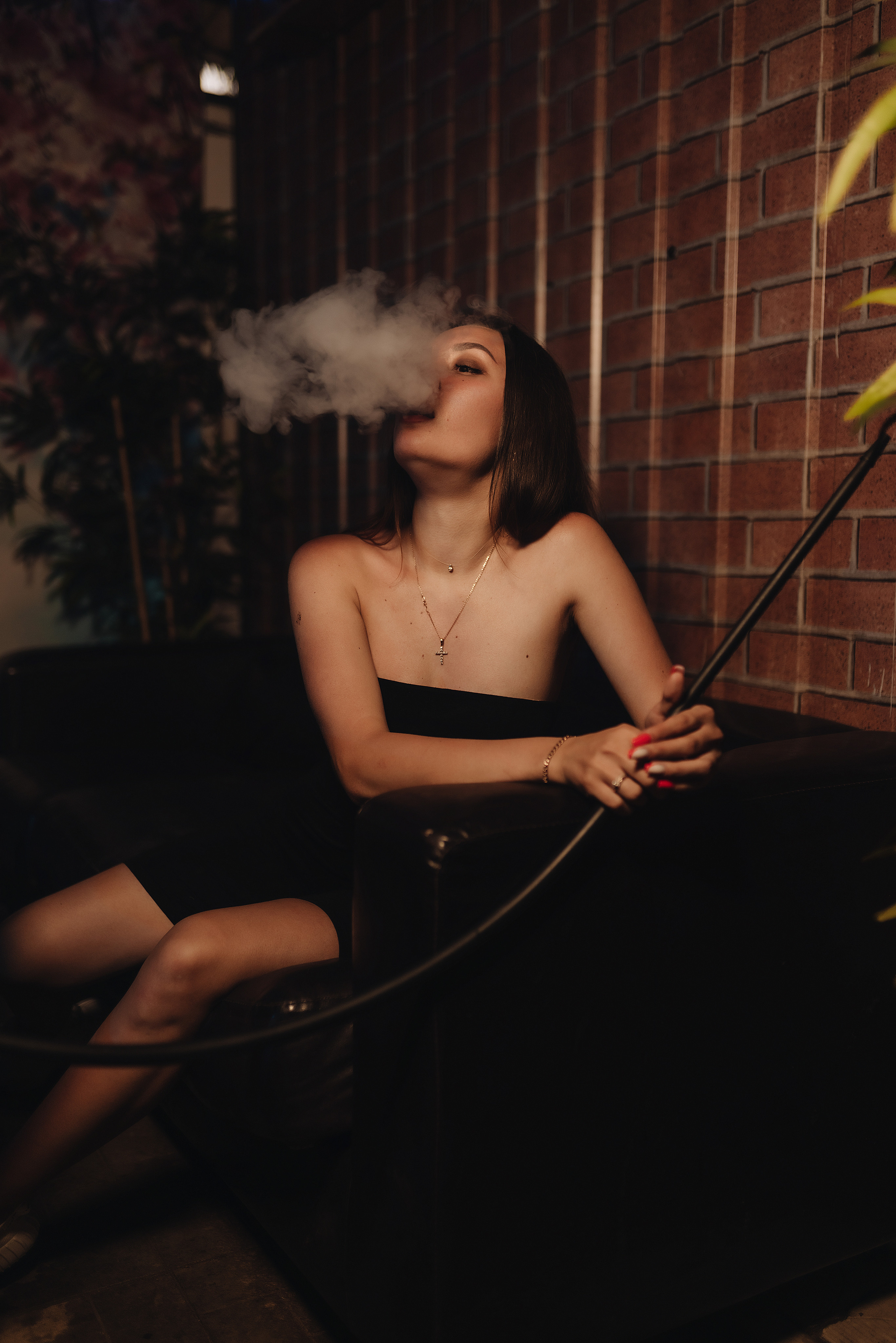 Ольга | Фотосессия с кальяном в летнем кафе. Фотограф Карина Шмулёва. Воронеж и область
