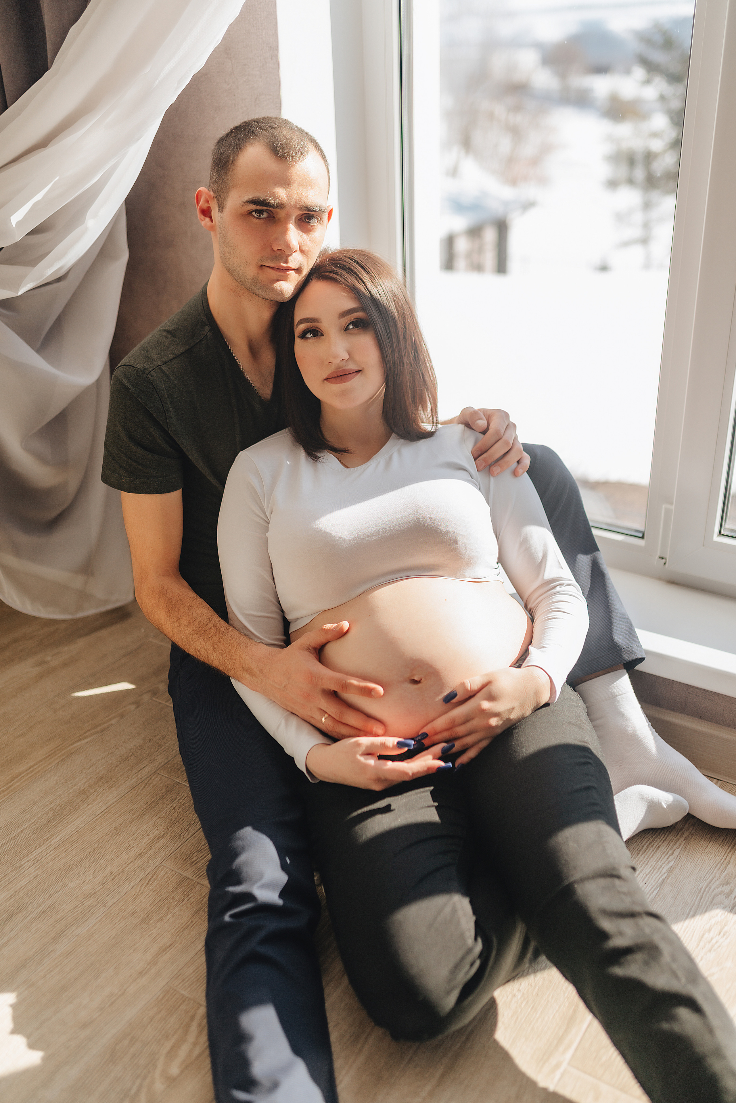 Анна и Павел | Съёмка беременности в отеле Панорама. Фотограф Карина Шмулёва. Воронеж и область