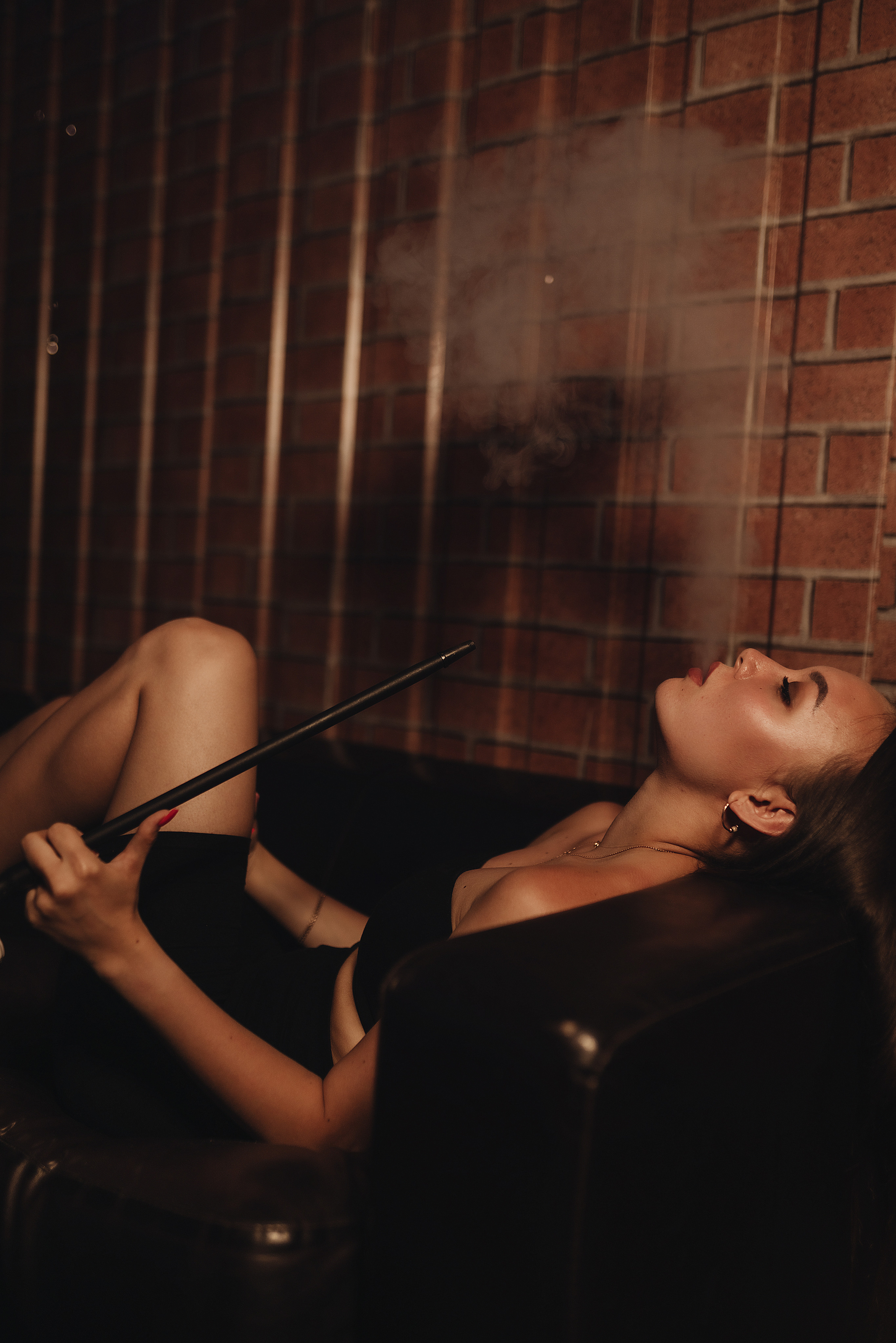 Ольга | Фотосессия с кальяном в летнем кафе. Фотограф Карина Шмулёва. Воронеж и область