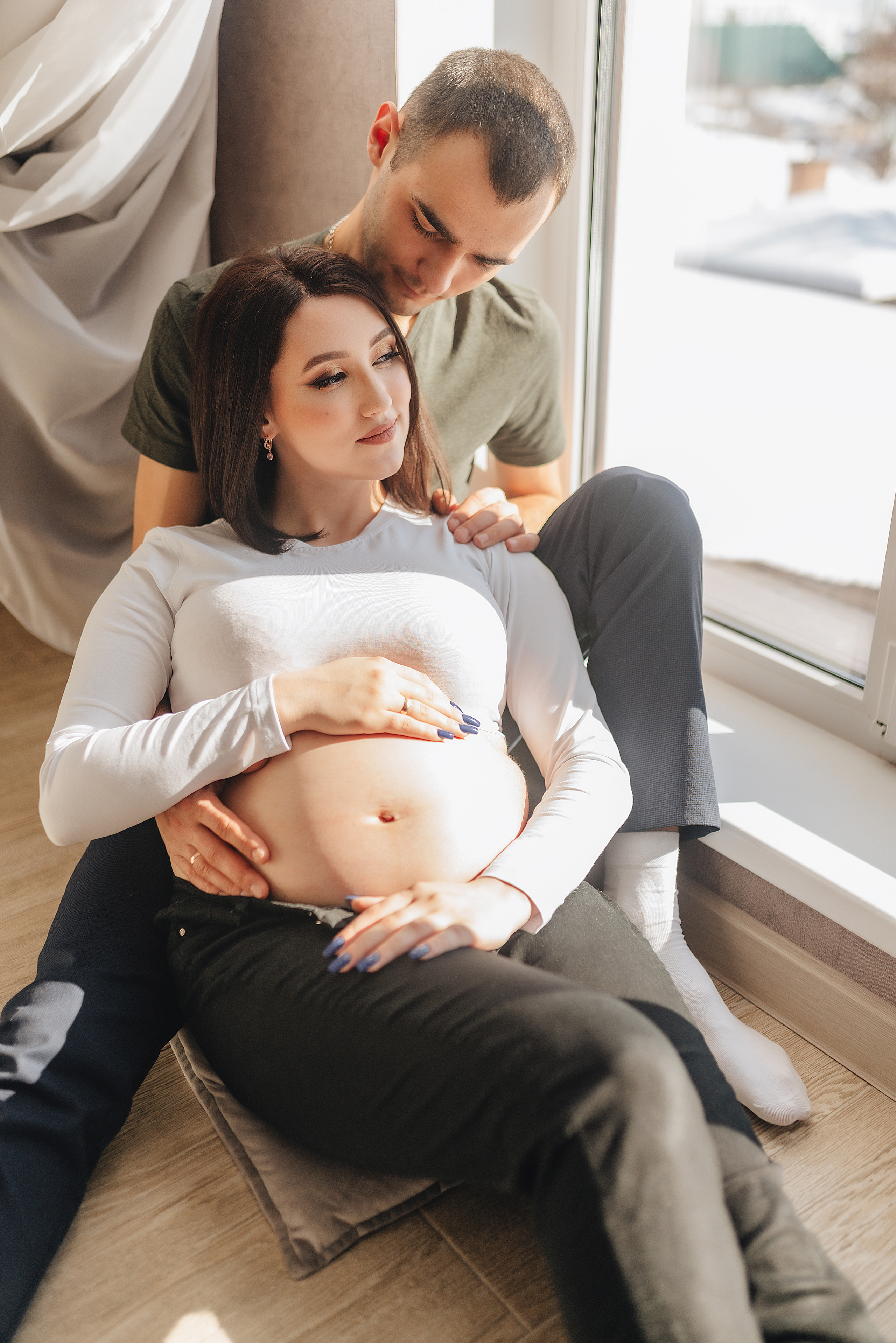 Анна и Павел | Съёмка беременности в отеле Панорама. Фотограф Карина Шмулёва. Воронеж и область