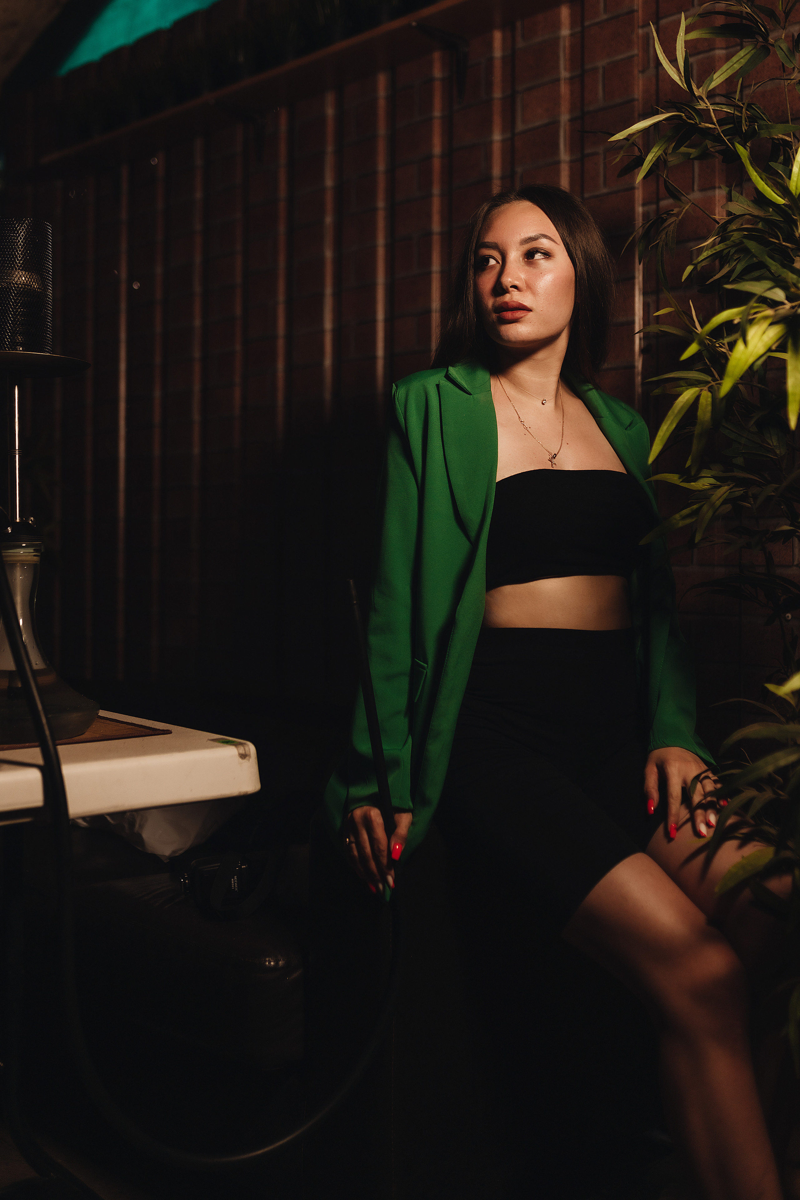 Ольга | Фотосессия с кальяном в летнем кафе. Фотограф Карина Шмулёва. Воронеж и область