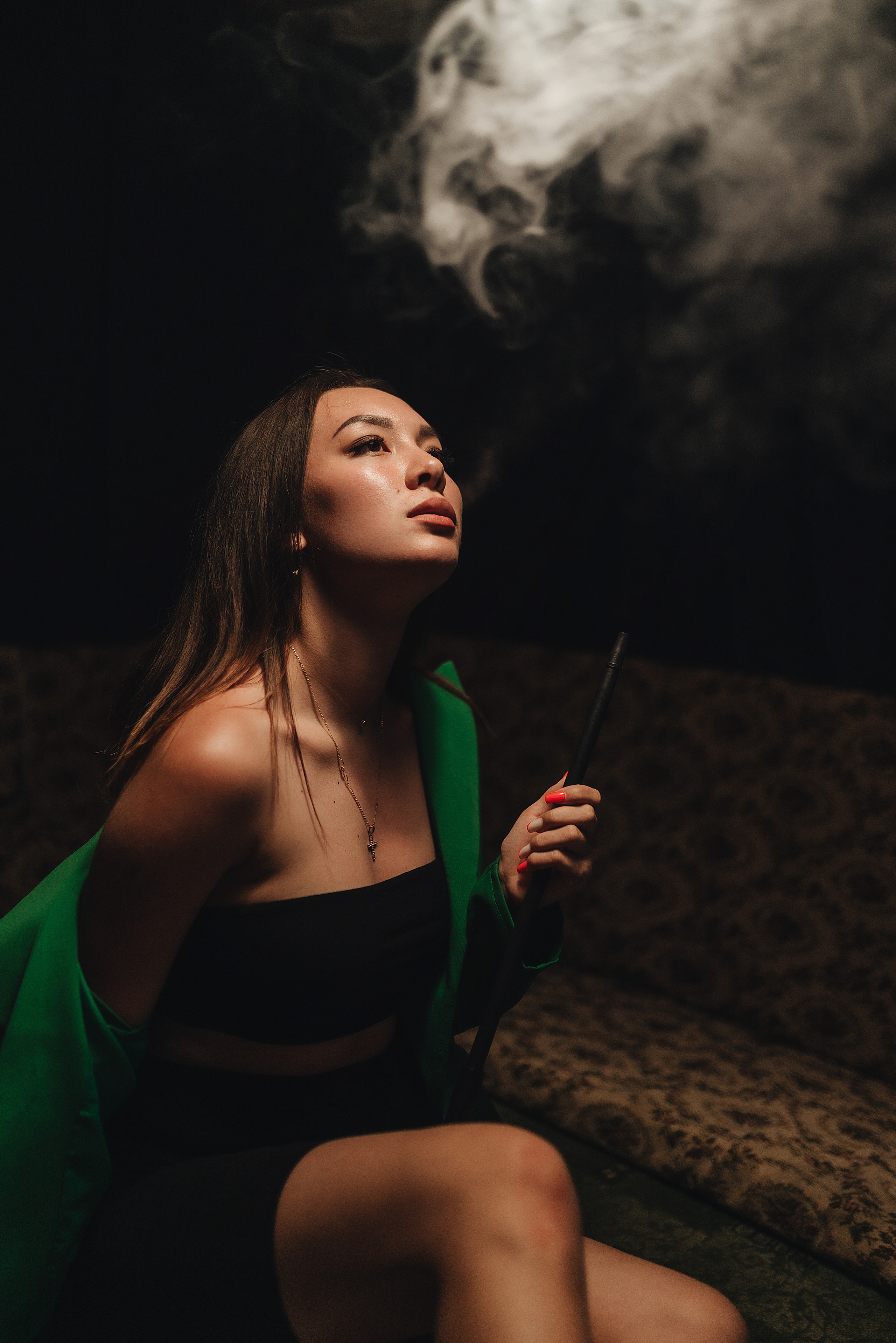 Ольга | Фотосессия с кальяном в летнем кафе. Фотограф Карина Шмулёва. Воронеж и область