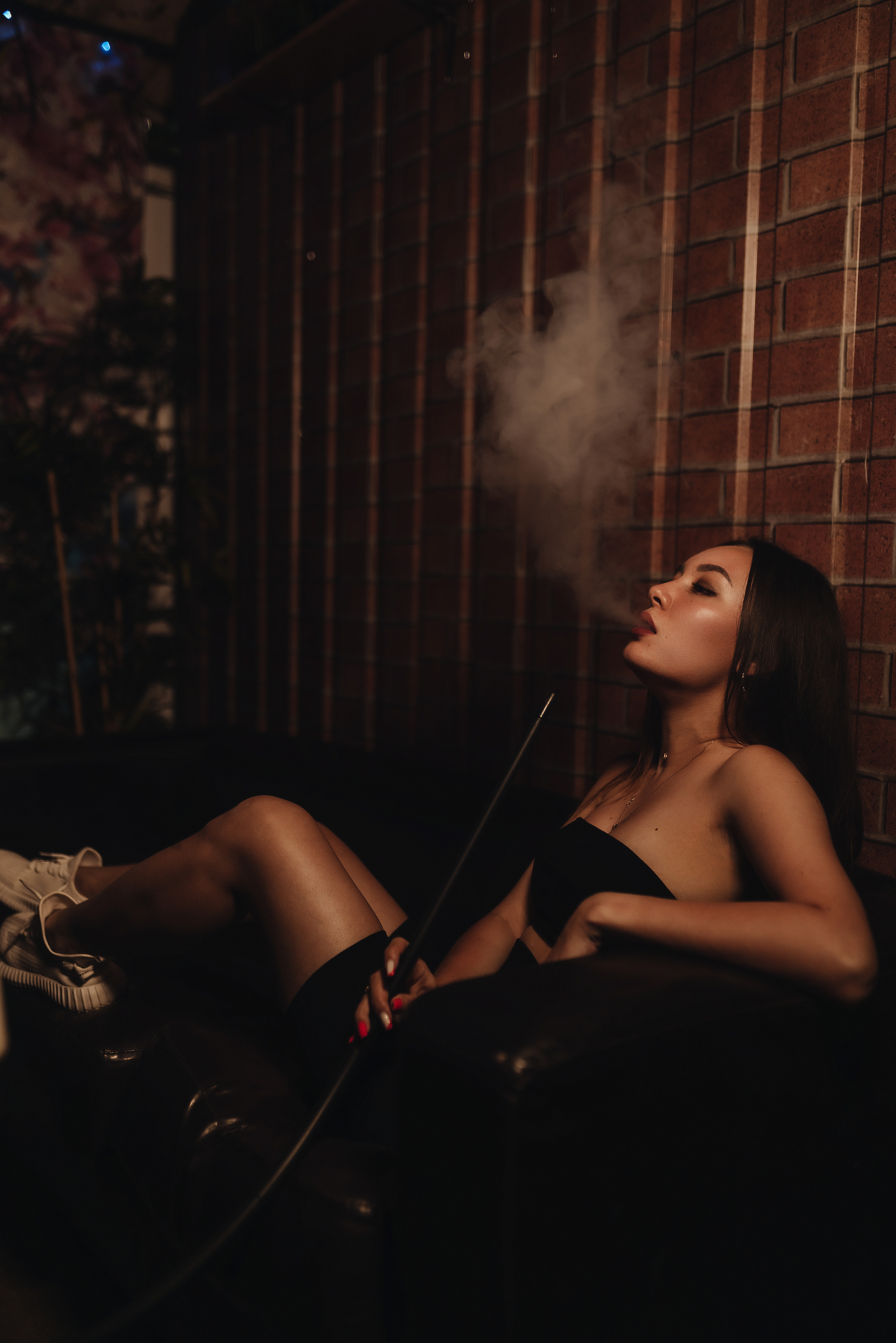 Ольга | Фотосессия с кальяном в летнем кафе. Фотограф Карина Шмулёва. Воронеж и область