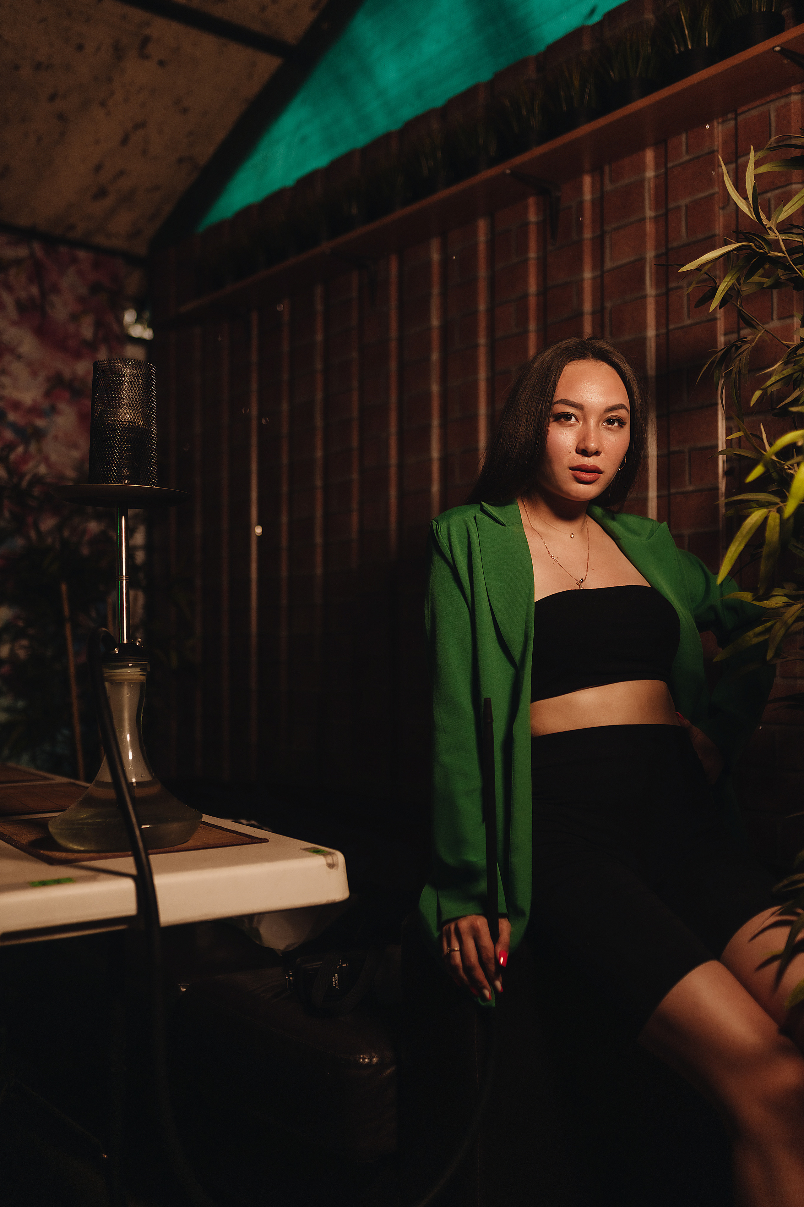 Ольга | Фотосессия с кальяном в летнем кафе. Фотограф Карина Шмулёва. Воронеж и область