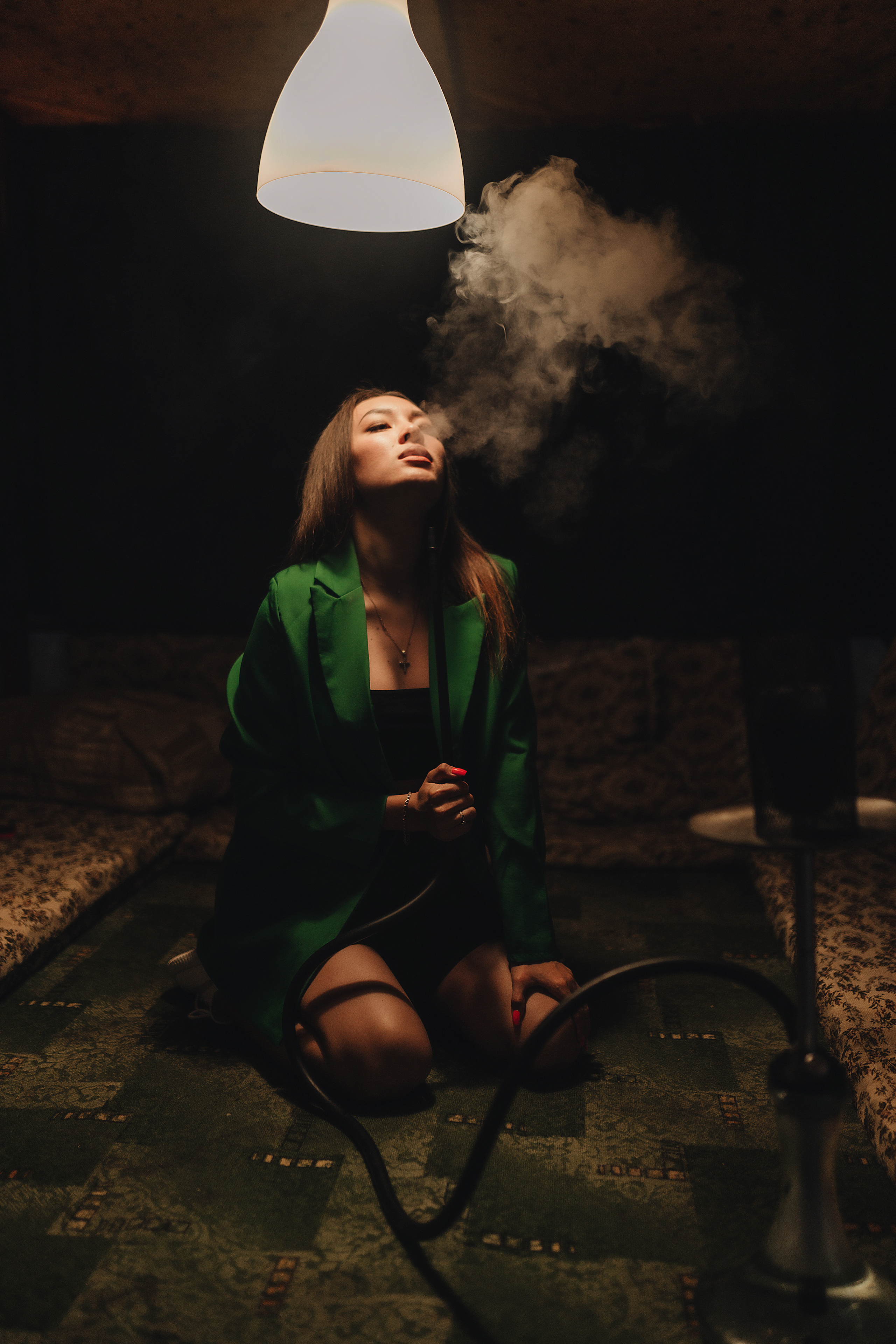 Ольга | Фотосессия с кальяном в летнем кафе. Фотограф Карина Шмулёва. Воронеж и область