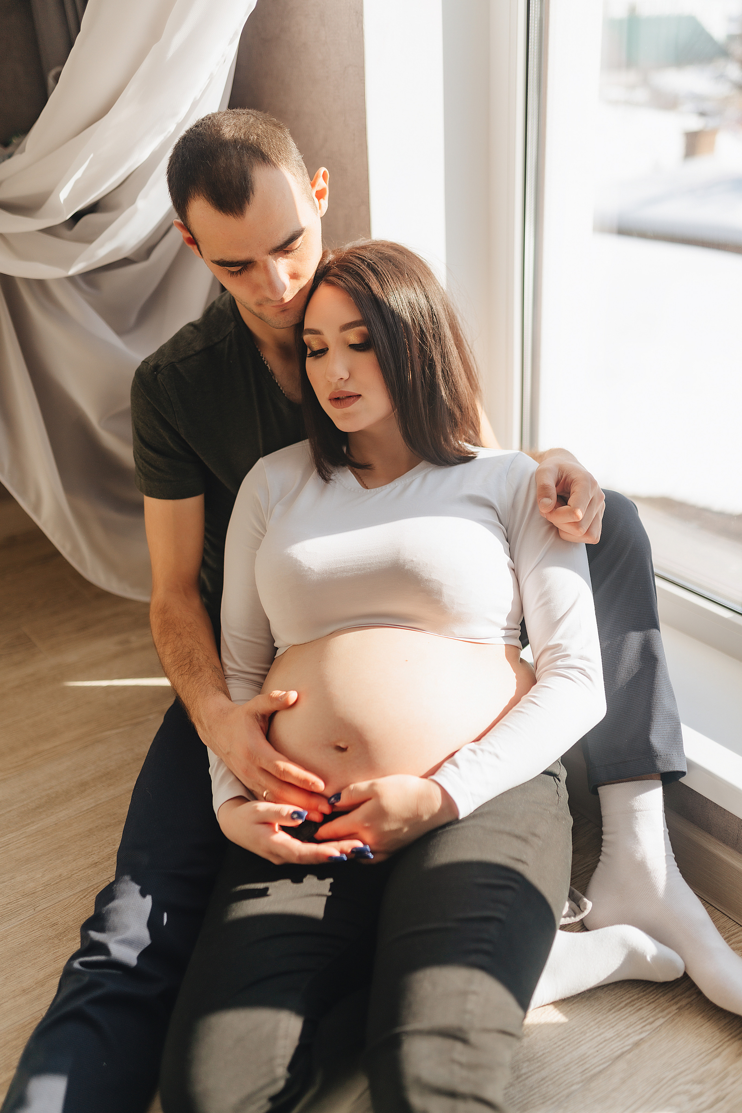 Анна и Павел | Съёмка беременности в отеле Панорама. Фотограф Карина Шмулёва. Воронеж и область