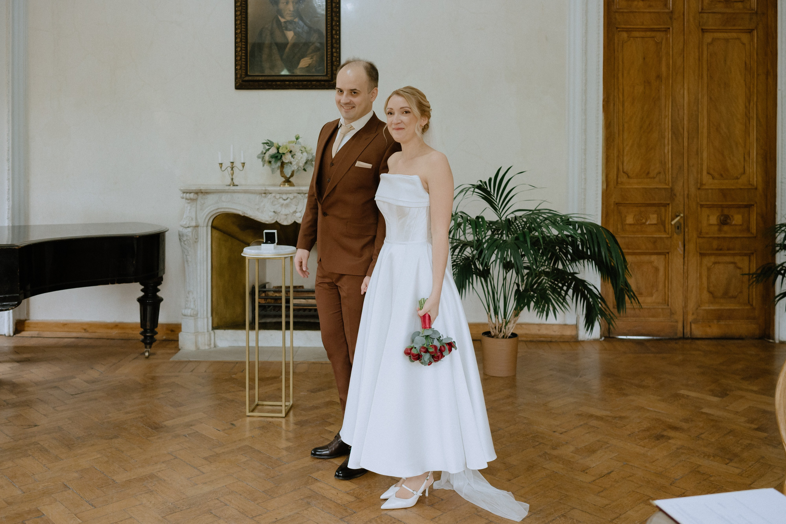 Регистрация брака и свадебная фотосессия в Библиотеке-читальне имени А. С. Пушкина. Свадебный фотограф Москва — Сергей и Татьяна