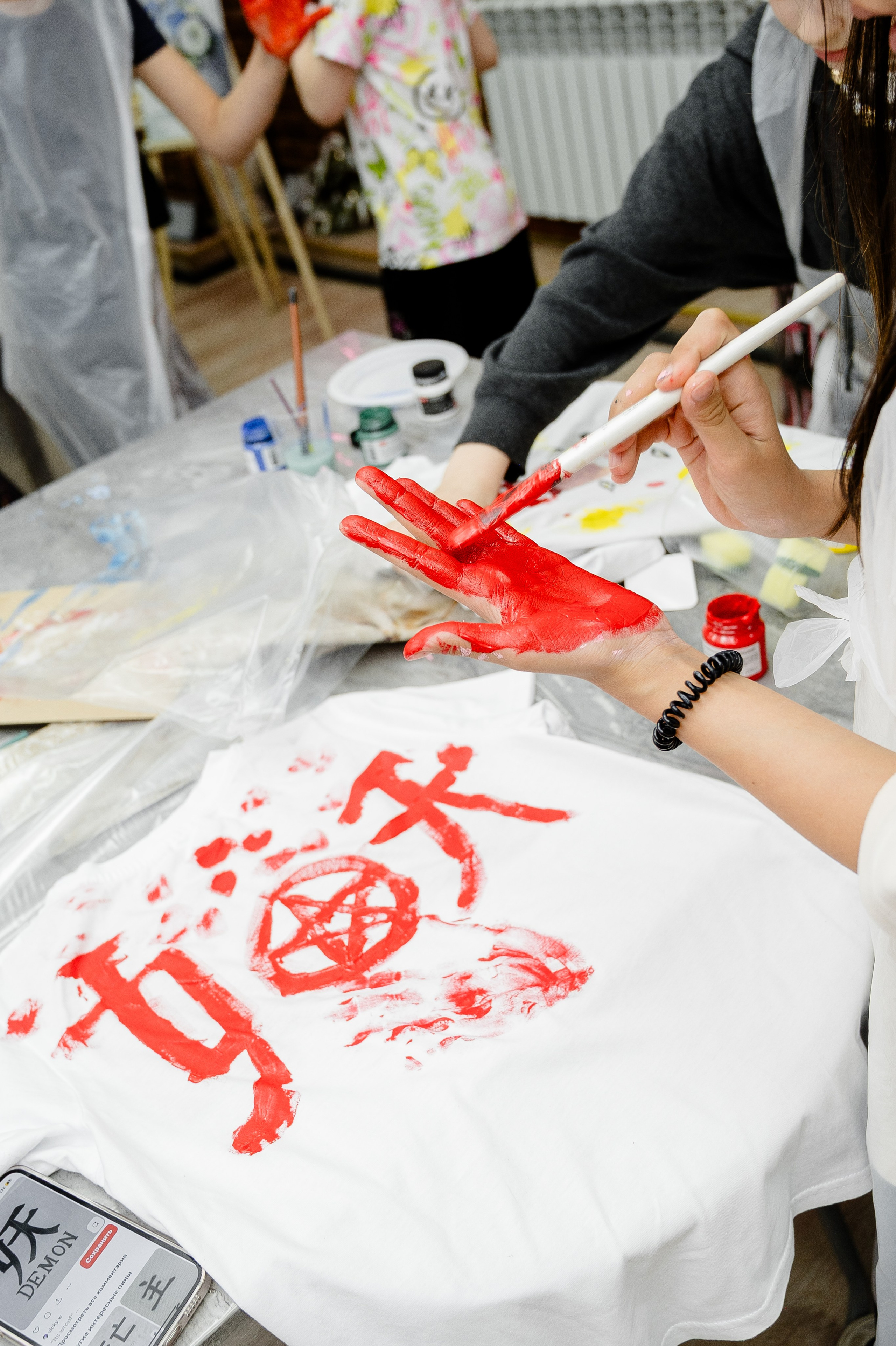 Детский День рождения. Мк роспись футболок. Alice_insomnia