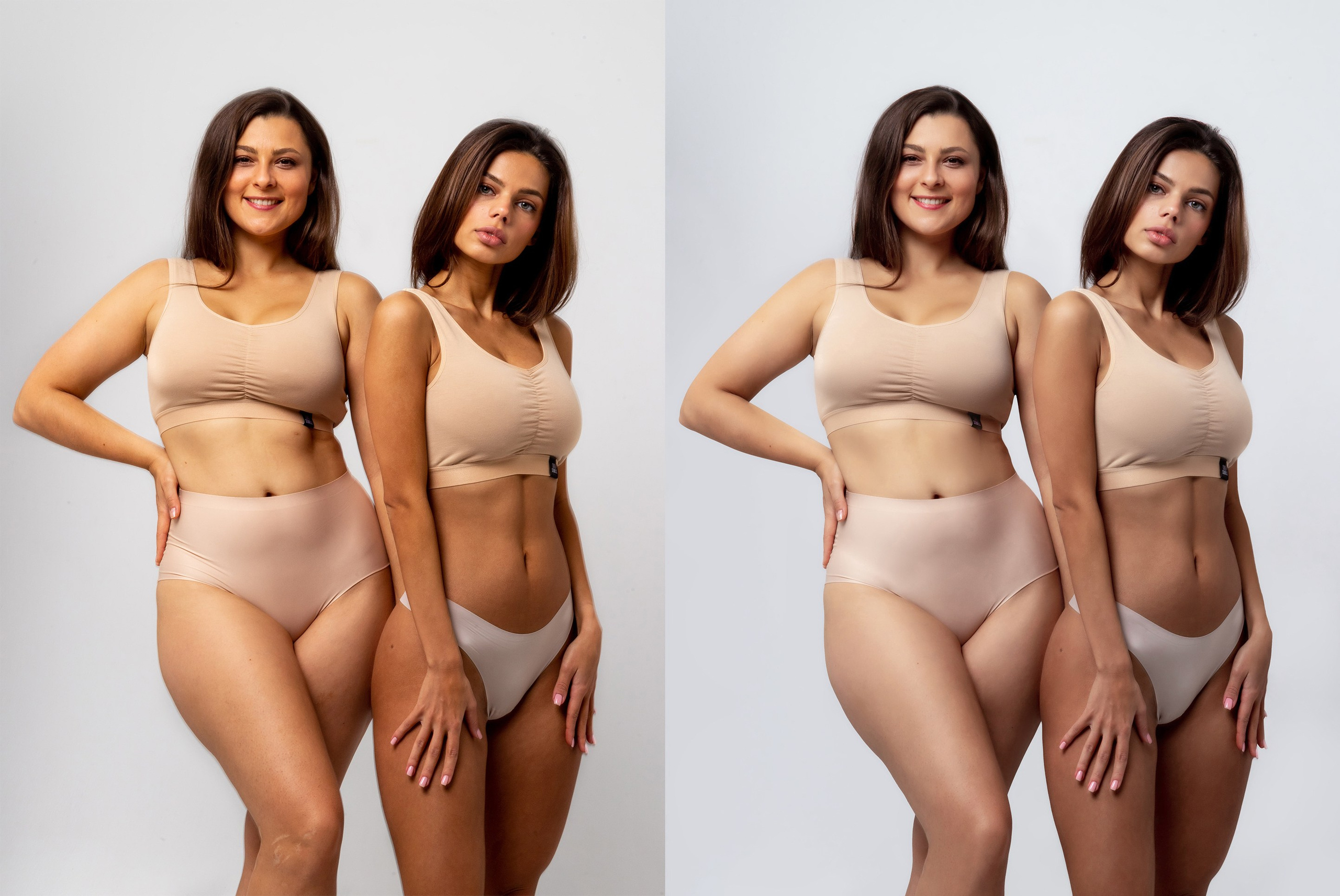 Деликатная обработка портретов для рекламы нижнего белья | Студия SVITHART