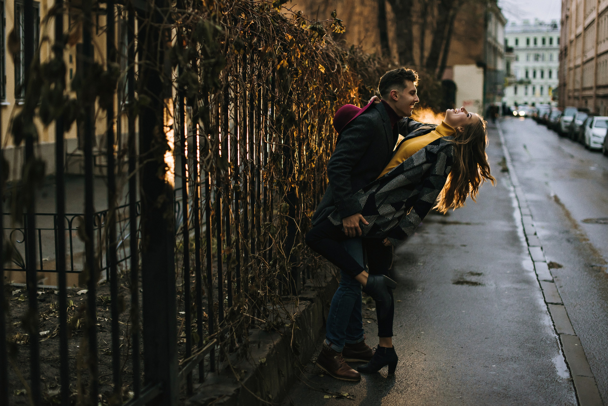 Настя и Игорь. Вечерний центр. Свадебный фотограф в Санкт-Петербурге София Шубик