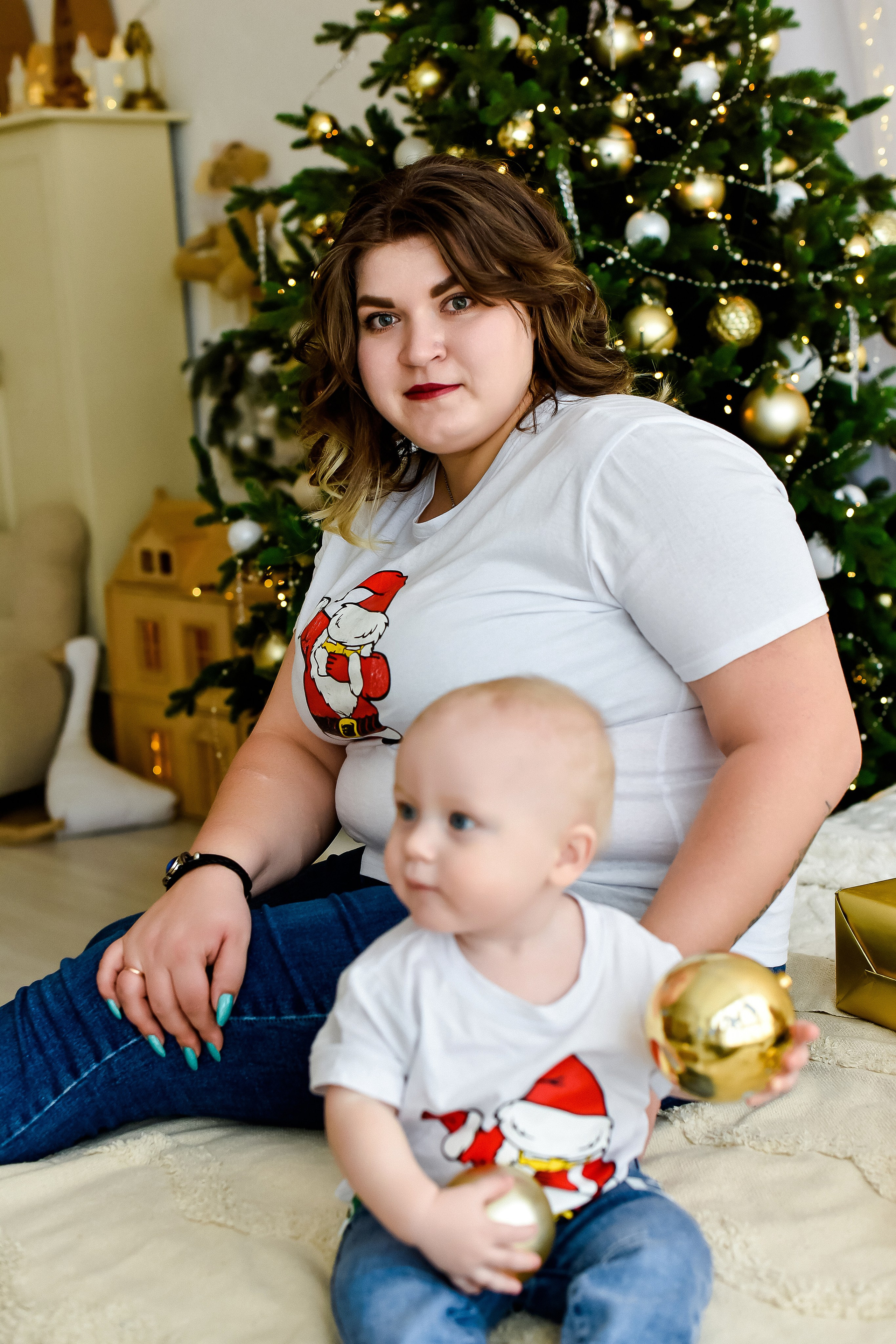 Новогодняя фотосессия для семьи Натальи И Дениса с сыновьями