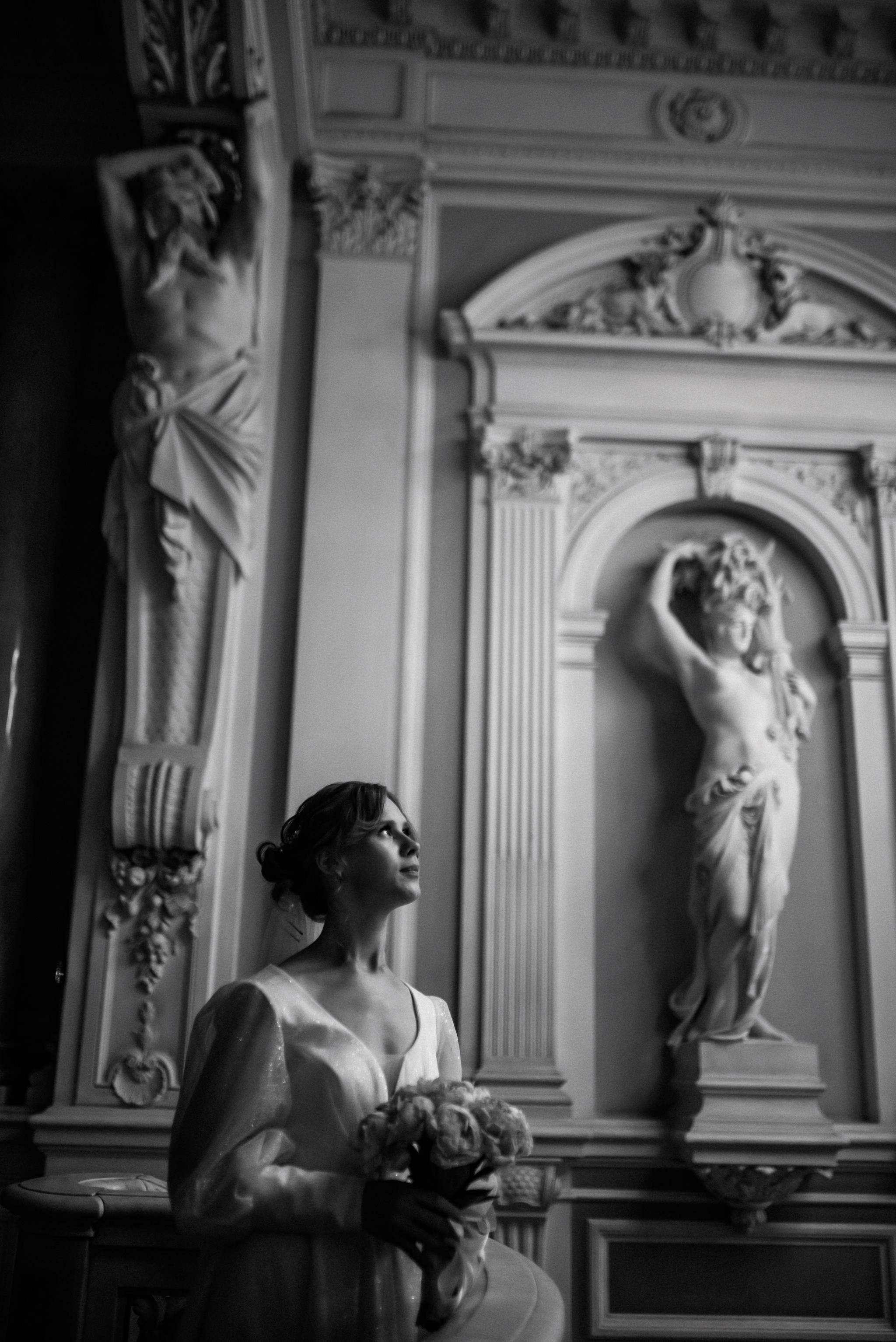 Портретная свадебная фотография в 1-м дворце бракосочетания