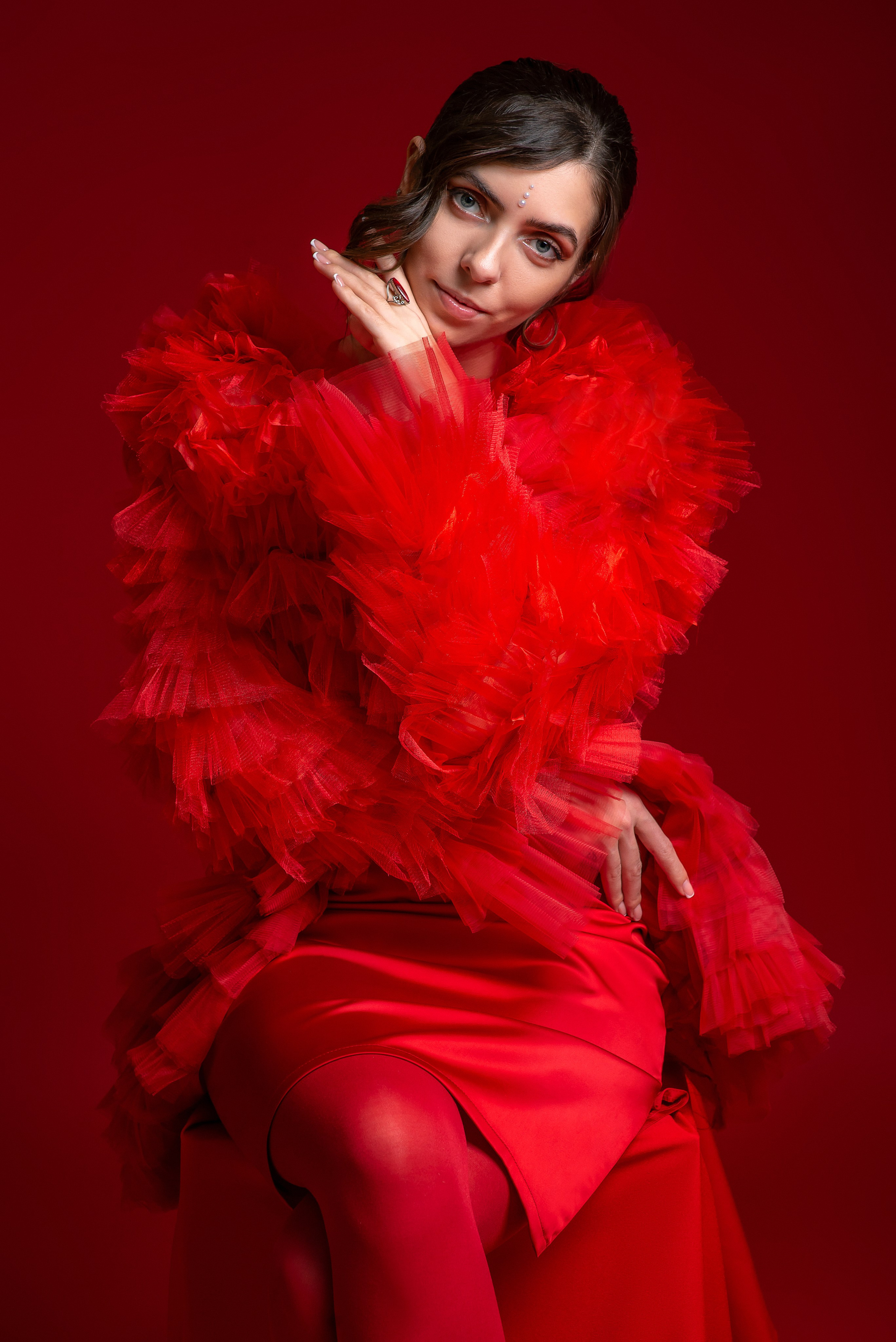 Фотосессия на красном фоне. Семейный и детский фотограф Наталья Горда