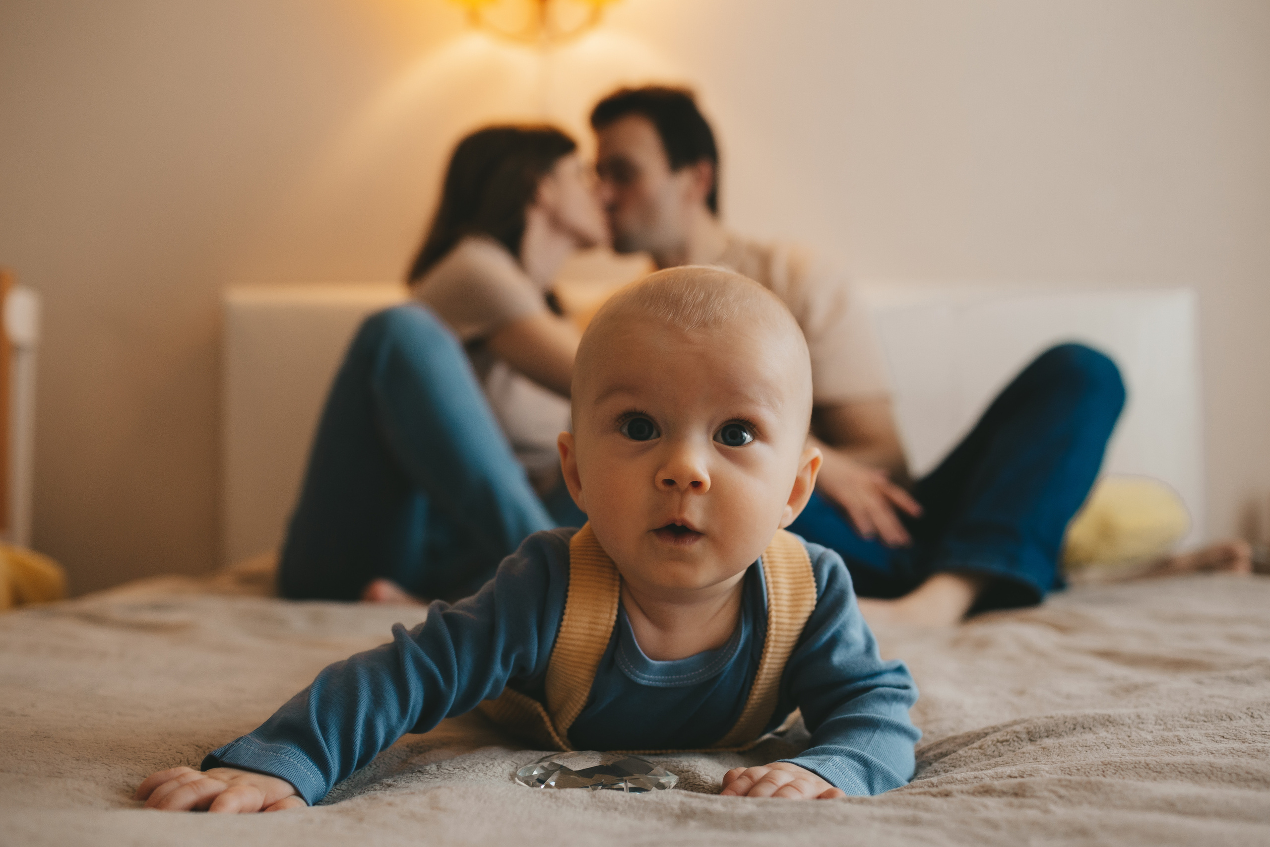Максим, Катя и Лев (домашняя фотосессия). Семейный и детский фотограф и видеограф в Москве, Дрокина Наталья