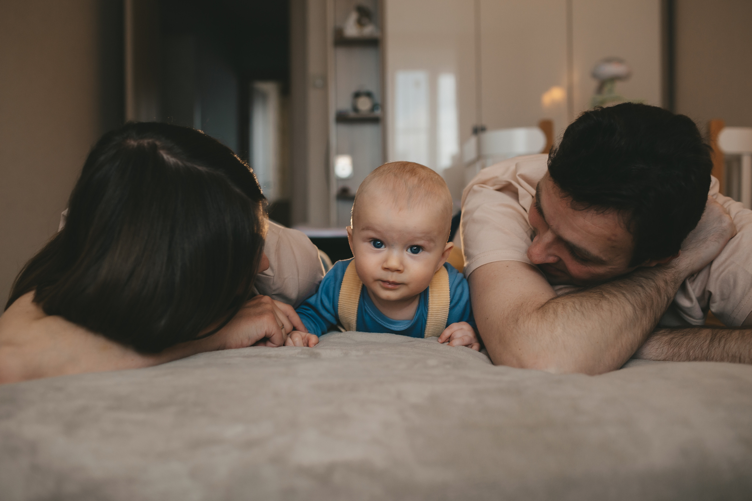 Максим, Катя и Лев (домашняя фотосессия). Семейный и детский фотограф и видеограф в Москве, Дрокина Наталья
