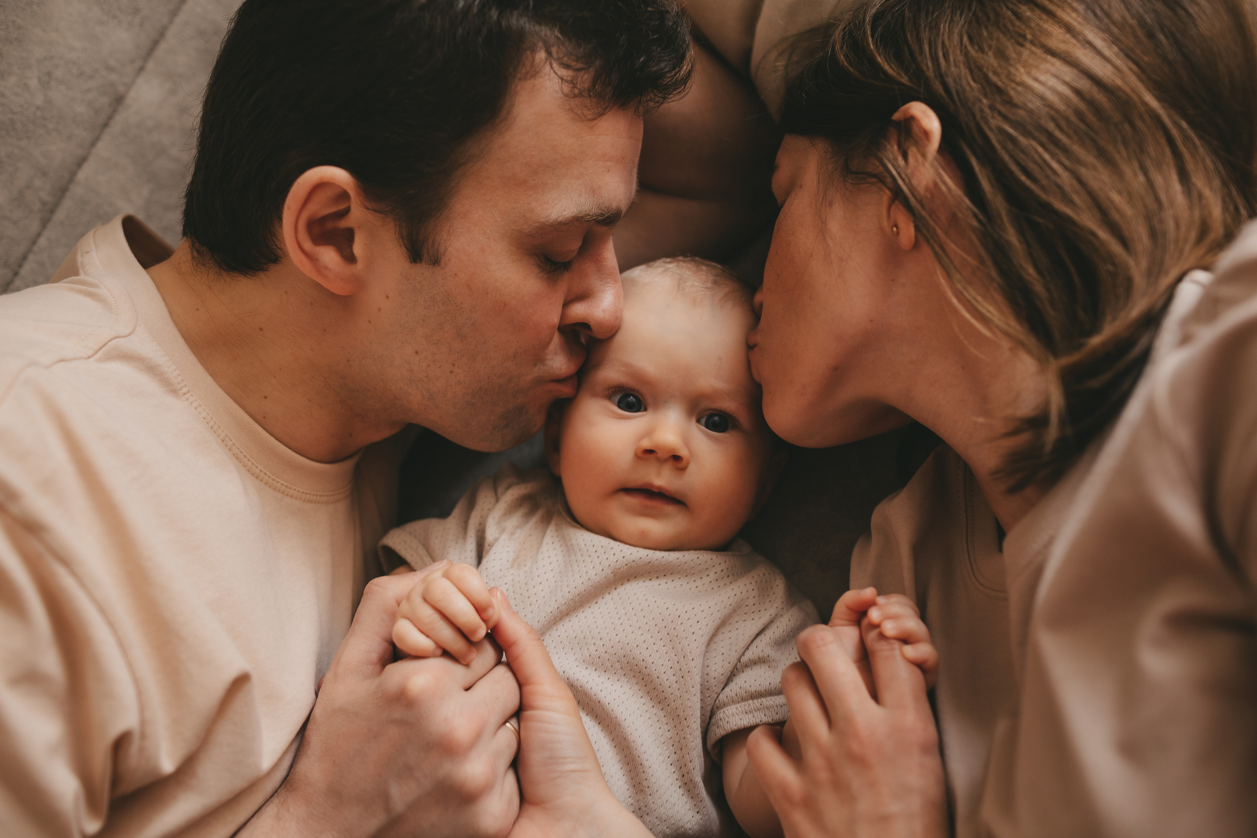 Максим, Катя и Лев (домашняя фотосессия). Семейный и детский фотограф и видеограф в Москве, Дрокина Наталья