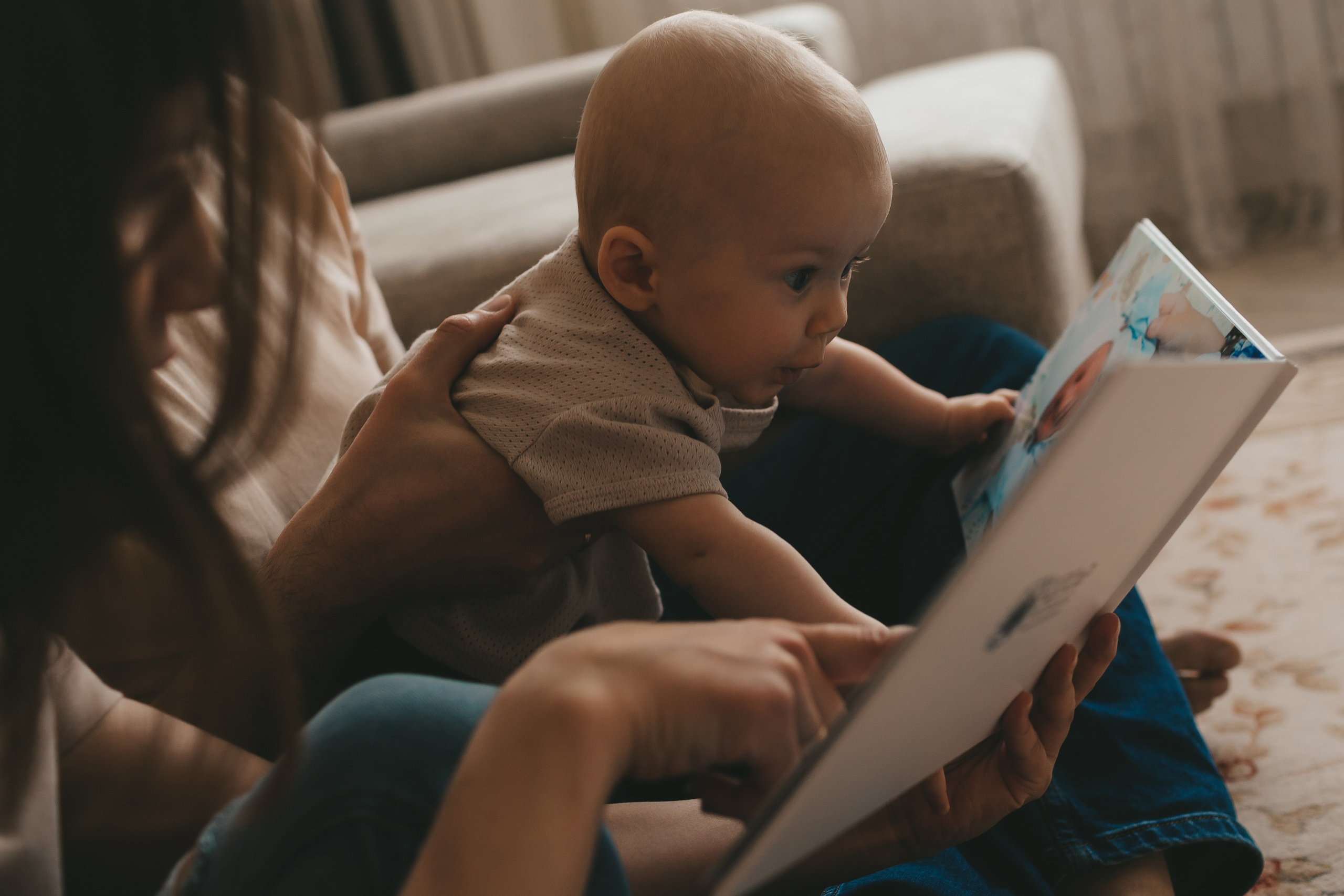 Максим, Катя и Лев (домашняя фотосессия). Семейный и детский фотограф и видеограф в Москве, Дрокина Наталья