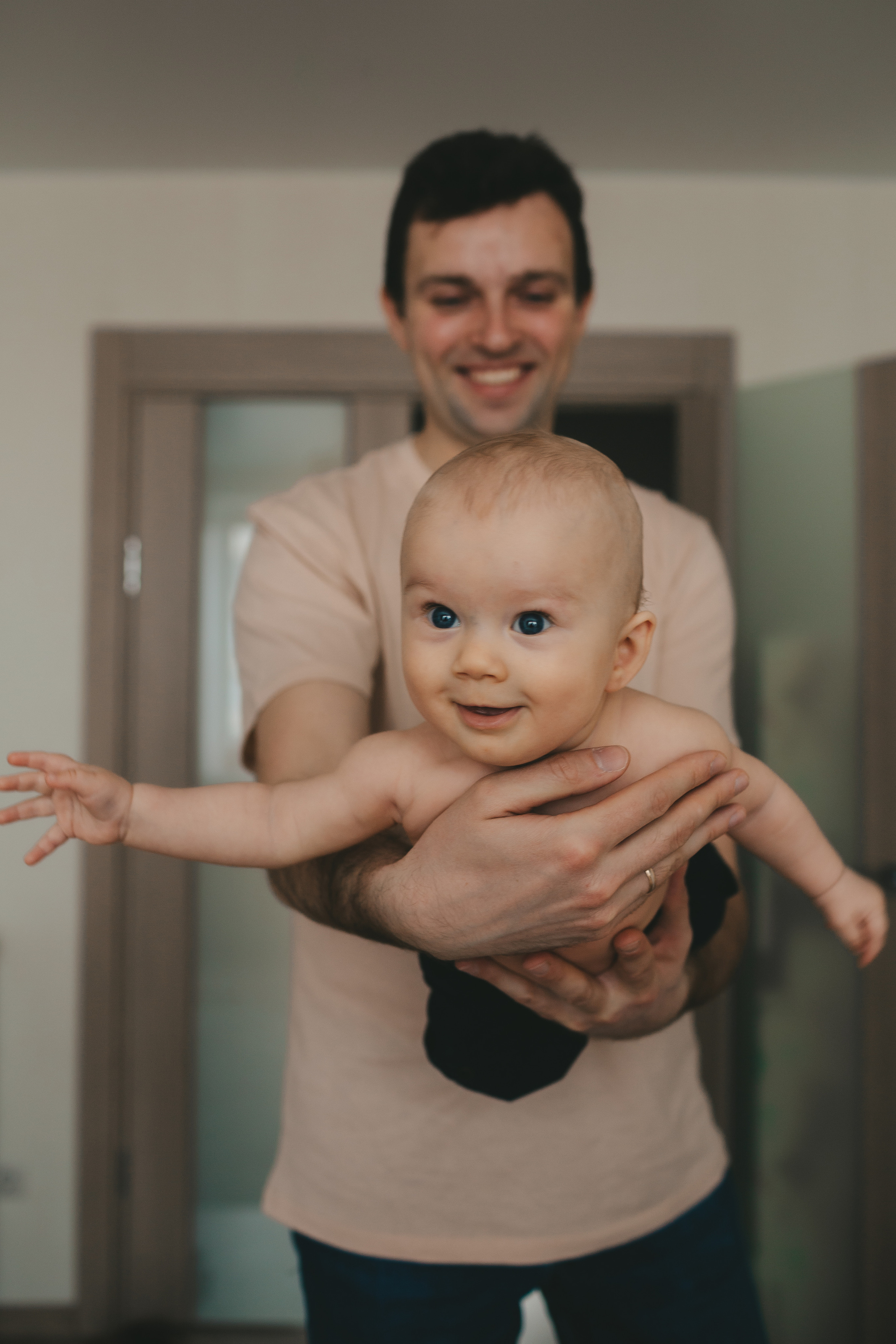 Максим, Катя и Лев (домашняя фотосессия). Семейный и детский фотограф и видеограф в Москве, Дрокина Наталья