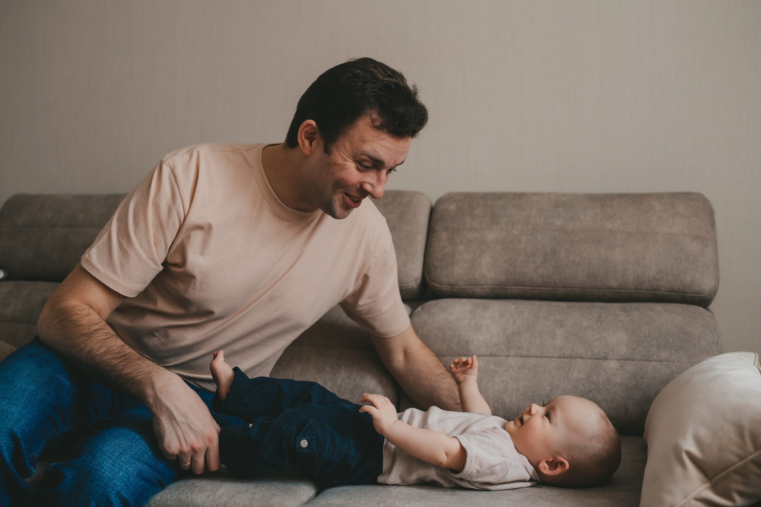 Максим, Катя и Лев (домашняя фотосессия). Семейный и детский фотограф и видеограф в Москве, Дрокина Наталья