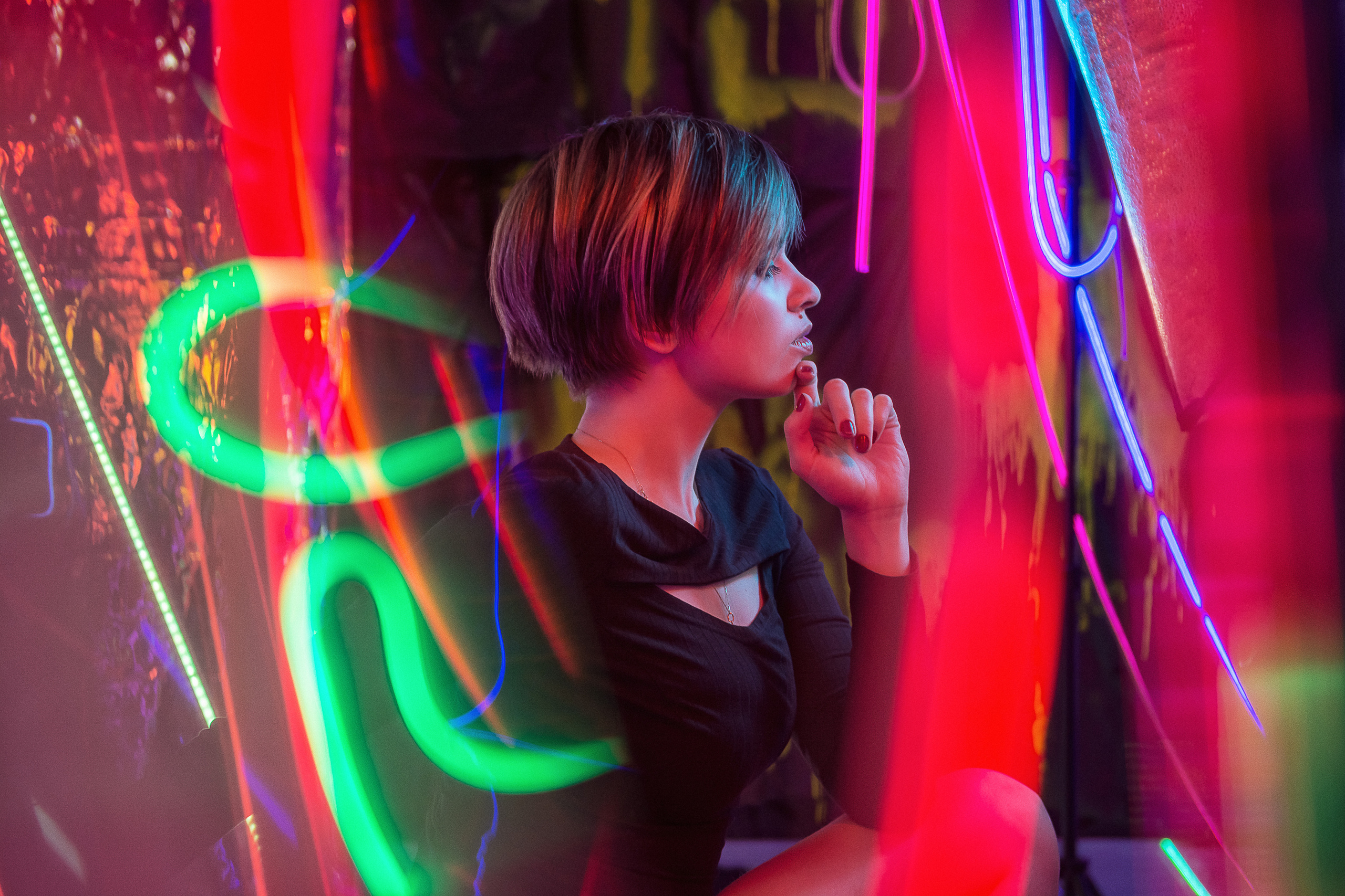 Неоновая фотостудия. Портретный фотограф в Санкт-Петербурге Дмитриева Наталия