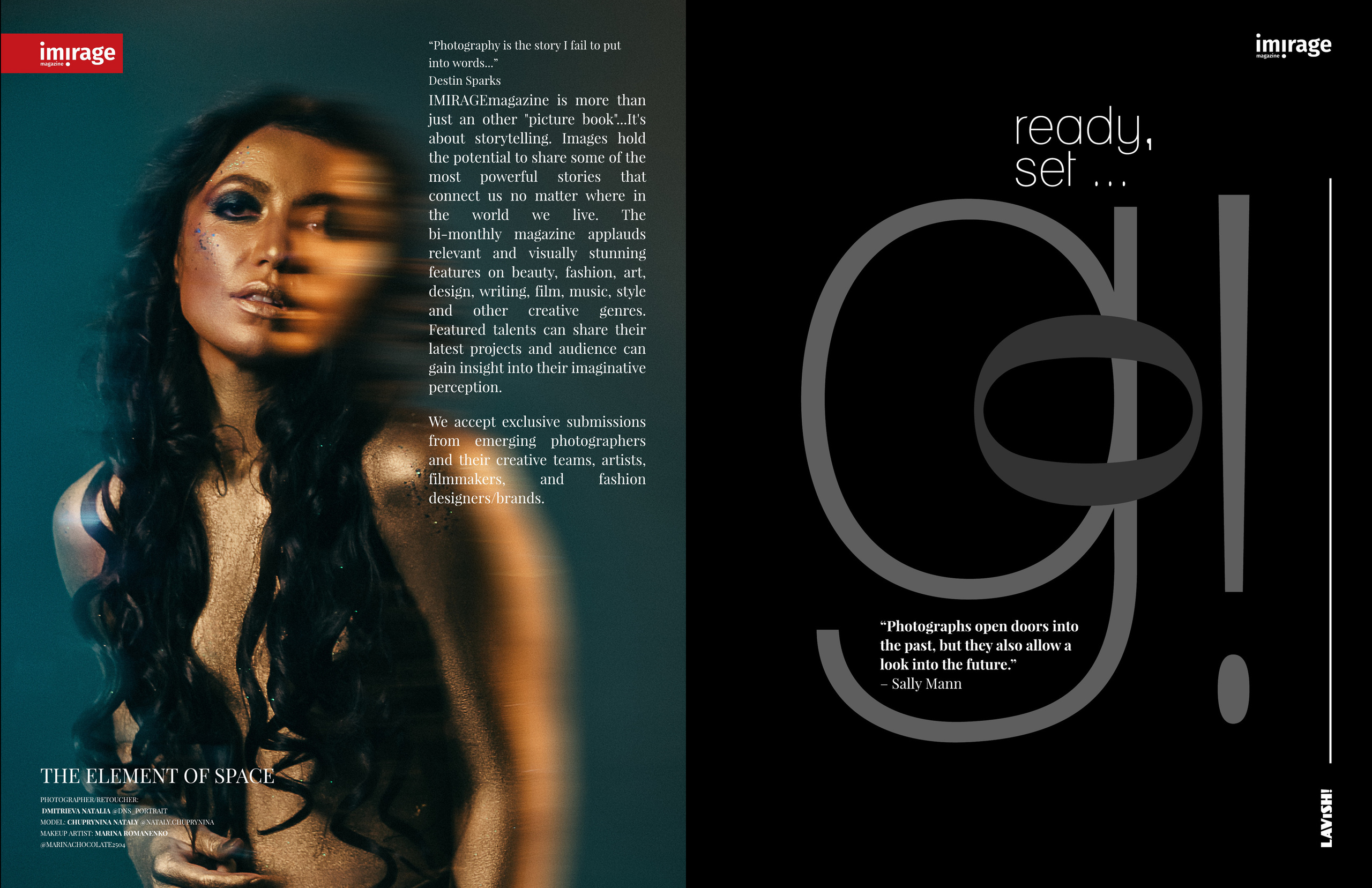 IMIRAGE magazine. The element of space. Портретный фотограф в Санкт-Петербурге Дмитриева Наталия