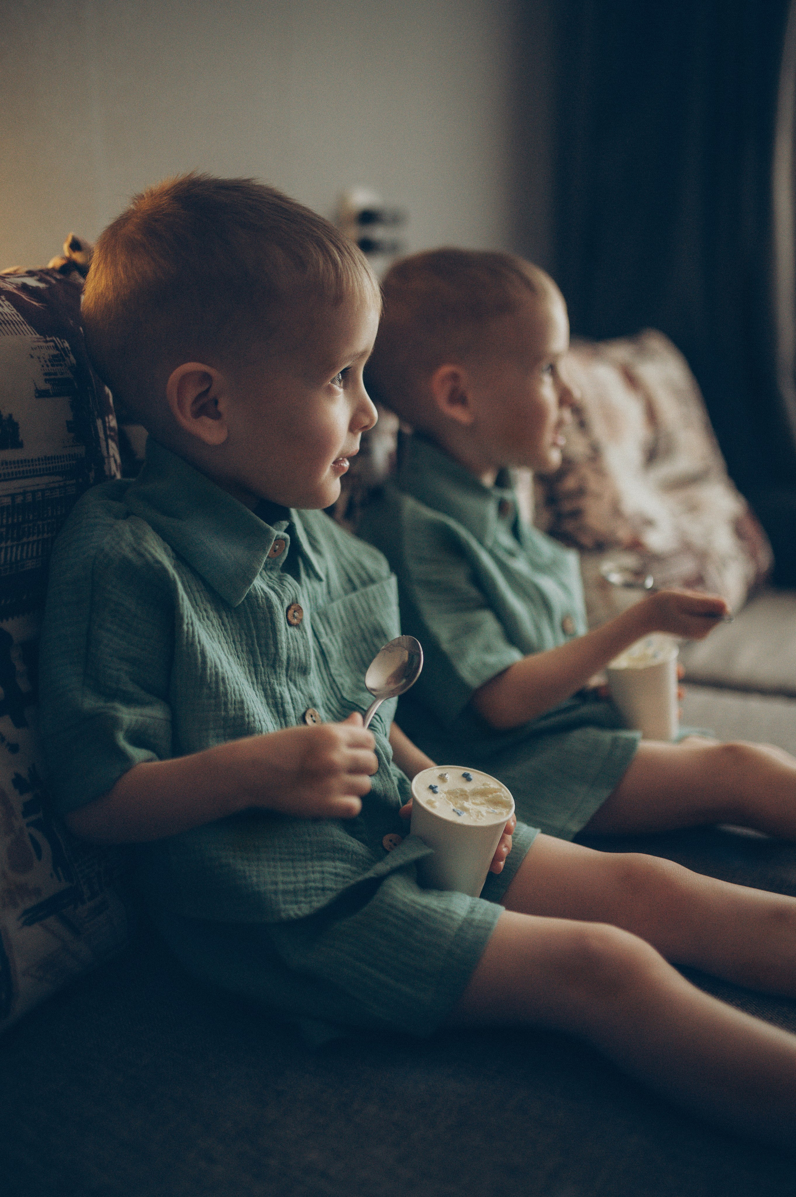 Миша и Тимофей (новогодняя домашняя). Фотограф, г. Лесной Свердловской области